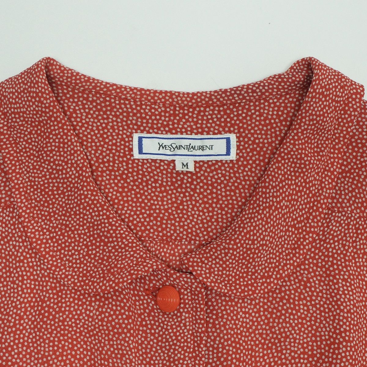 Yves Saint Laurent *NoTariff 90s Yves Saint Laurent Dot Pattern Womens Top Size M / US 6-8 / IT 42-44 - 5 Thumbnail