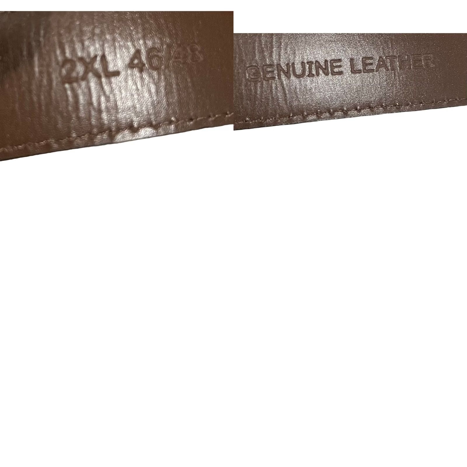 Vintage Scandia woods Belt Men 2XL Big & Tall Brown Leather Crocodile Texture Size ONE SIZE - 10 Thumbnail