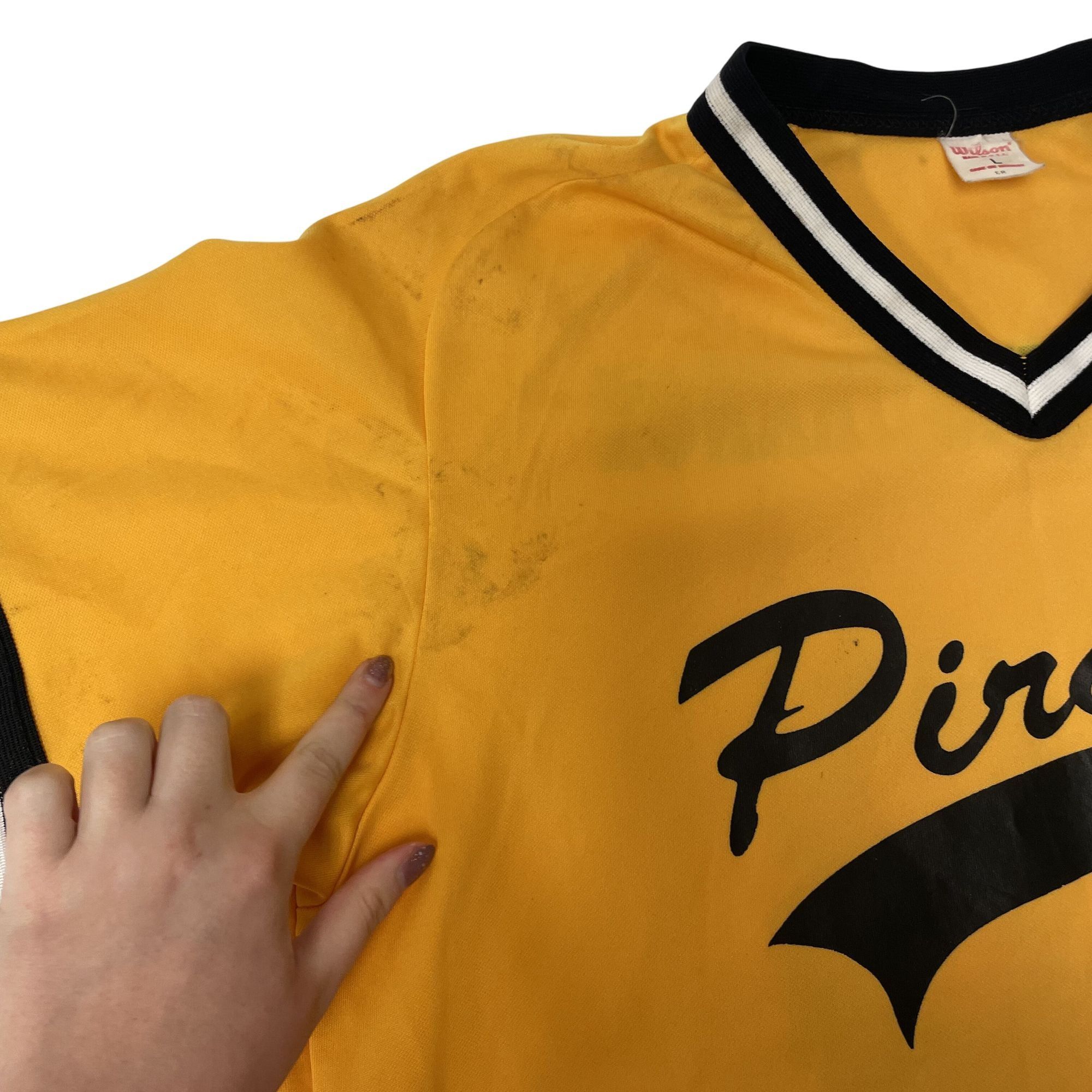 Wilson Vtg Wilsons V Neck Baseball Jersey PIRATES #13 Jersey Size US L / EU 52-54 / 3 - 5 Thumbnail