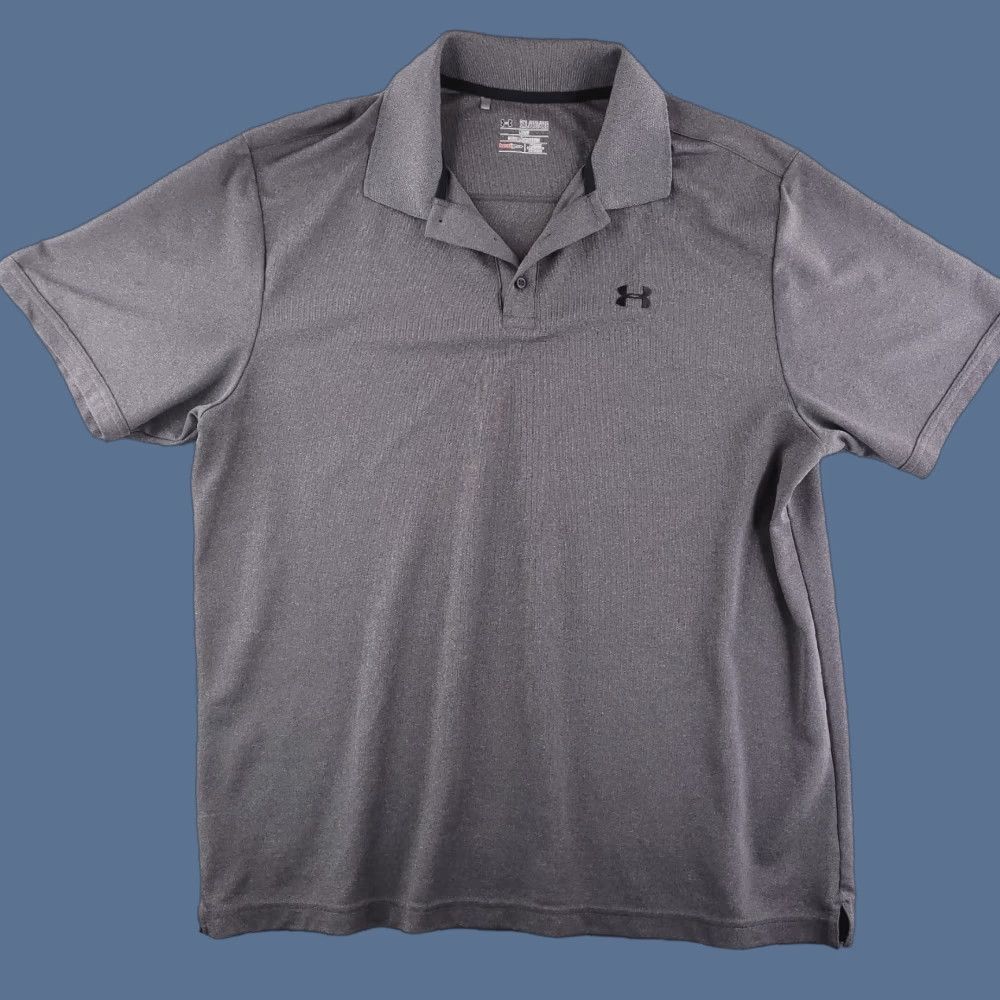 Under Armour Under Armour Polo Shirt Mens 2XL Gray Golf Performance Stretch Short Sleeve Size US XXL / EU 58 / 5 - 1 Thumbnail