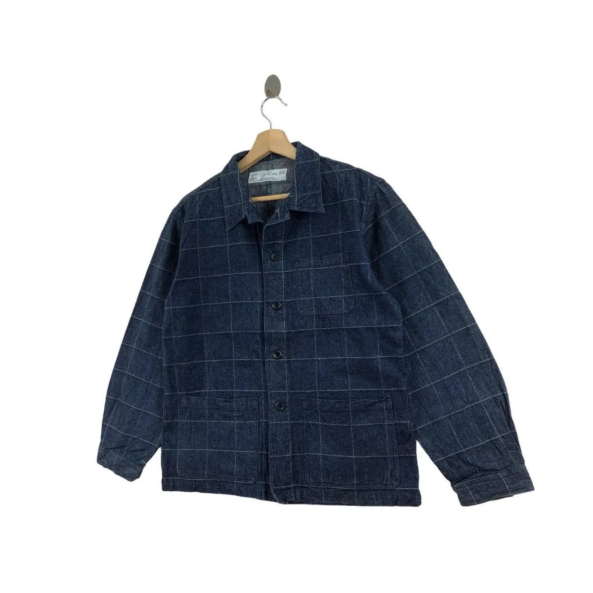 Vintage Vtg NEVER SEEN THING Hickory Sashiko Denim Jeans Jacket Size US M / EU 48-50 / 2 - 2 Thumbnail
