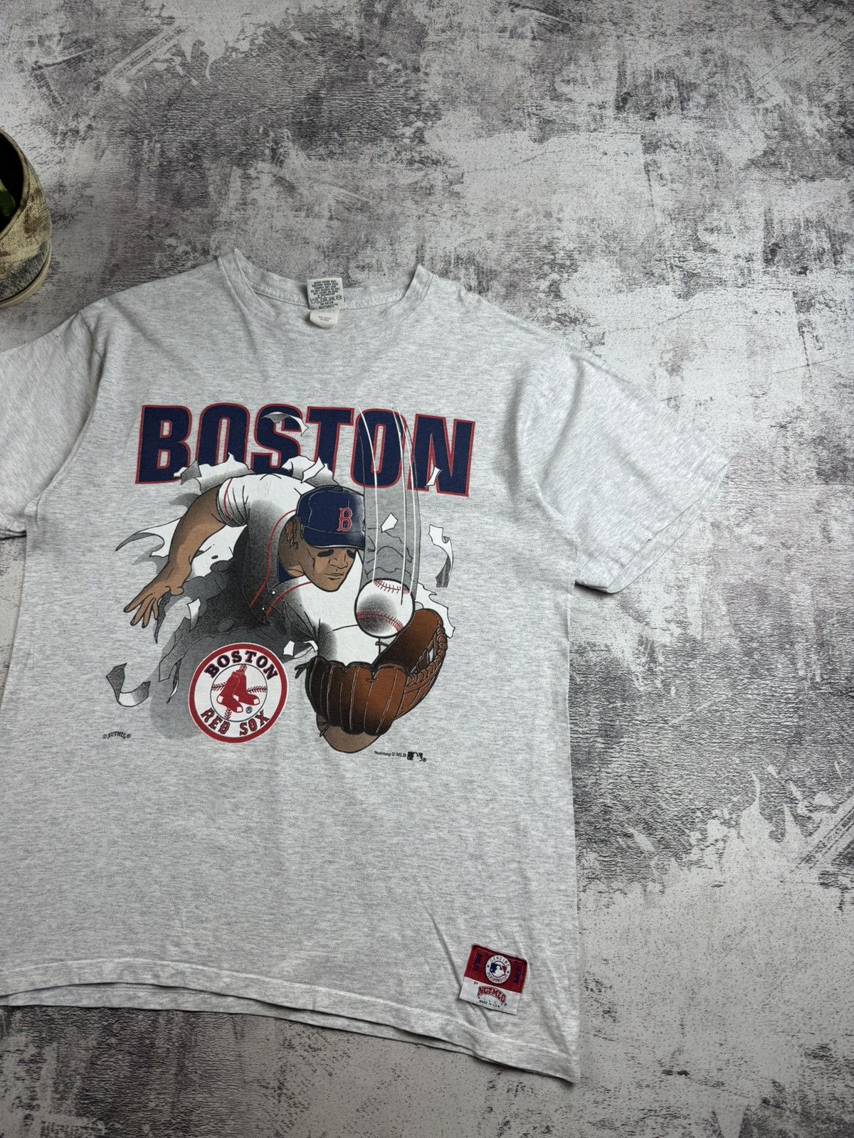 MLB Boston Red Sox Nutmeg Men’s XL Cotton Vintage Baseball MLB Jersey USA T Shirt Size US XL / EU 56 / 4 - 4 Thumbnail