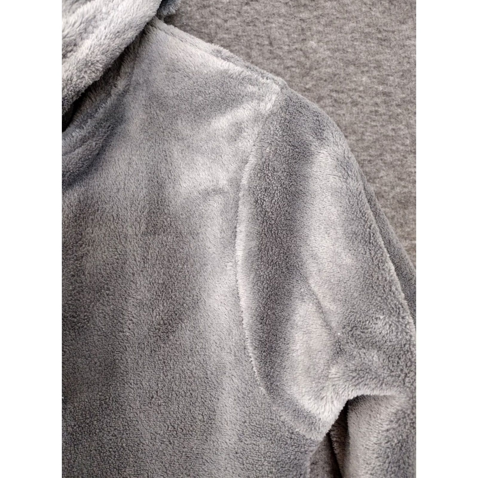 Vintage Alexander Del Rossa Women's S Fleece One Zee Pajamas Hooded Footed Gray One Piece XS? Size ONE SIZE - 6 Thumbnail