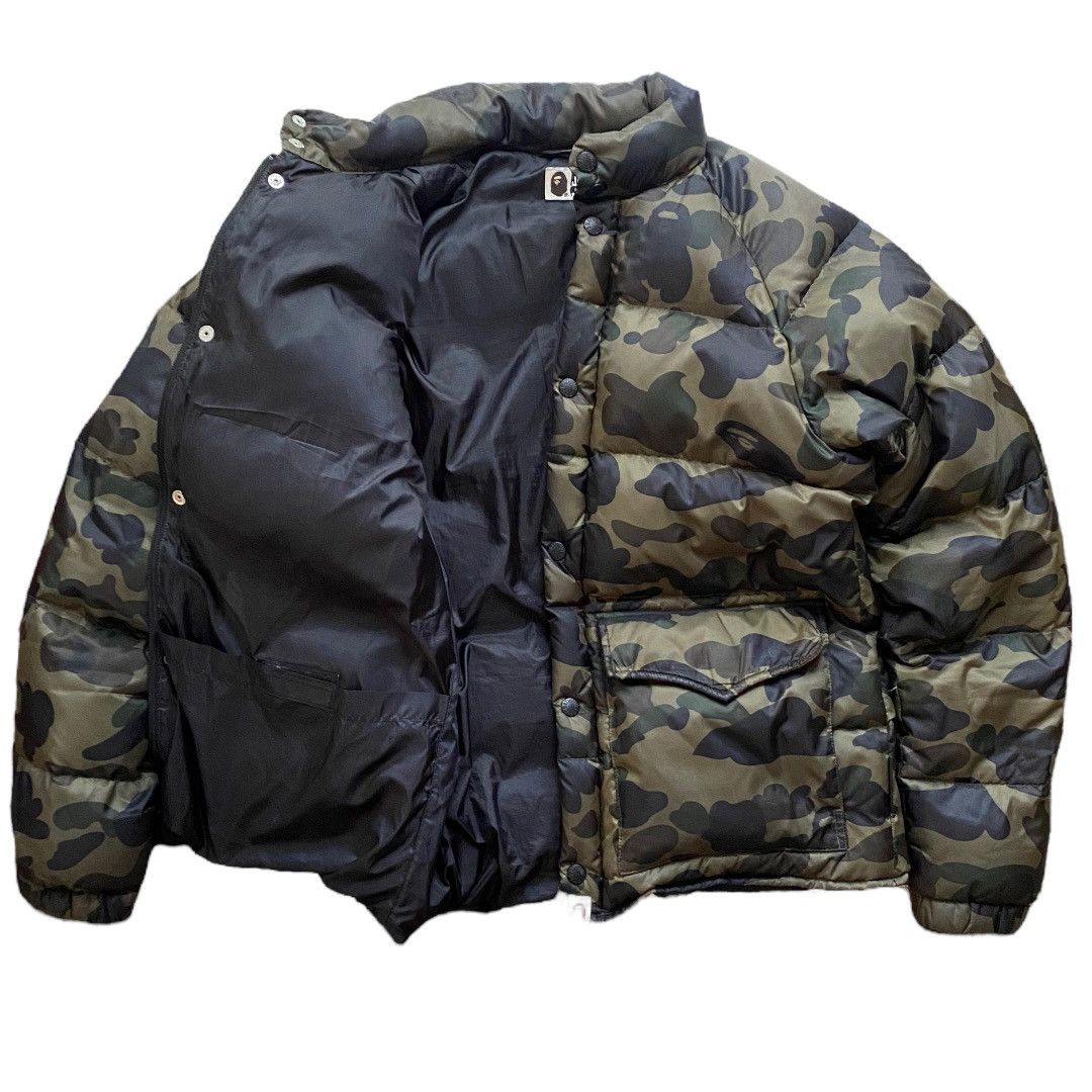 Bape A Bathing Ape Green Camo Puffer Coat Size US M / EU 48-50 / 2 - 2 Thumbnail