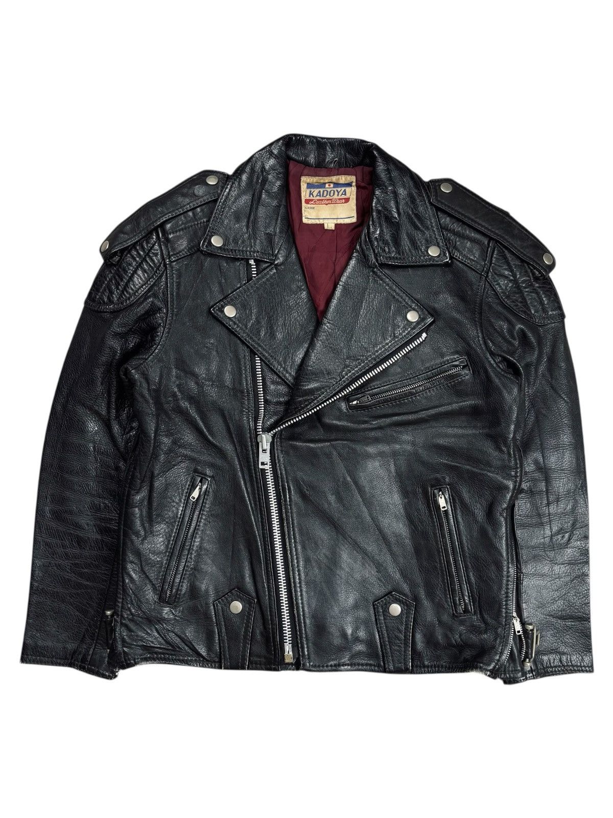 Kadoya 1980s Kadoya - Archive Biker Leather Jacket Size US M / EU 48-50 / 2 - 3 Thumbnail