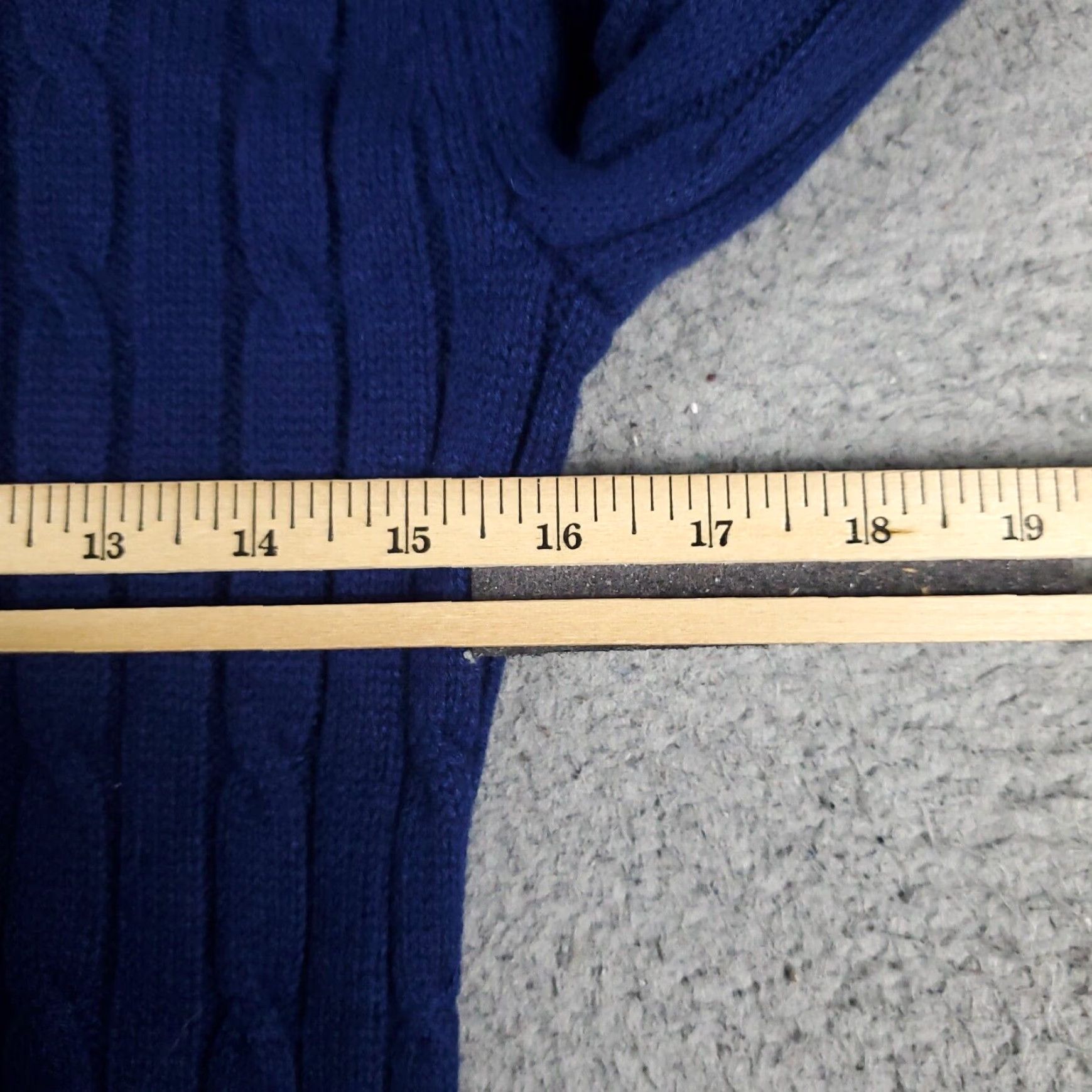 Vineyard Vines Vineyard Vines Blue Cable Knit Sweater Womens Small Long Sleeve Pullover Crew Neck Cotton Size S / US 4 / IT 40 - 7 Thumbnail