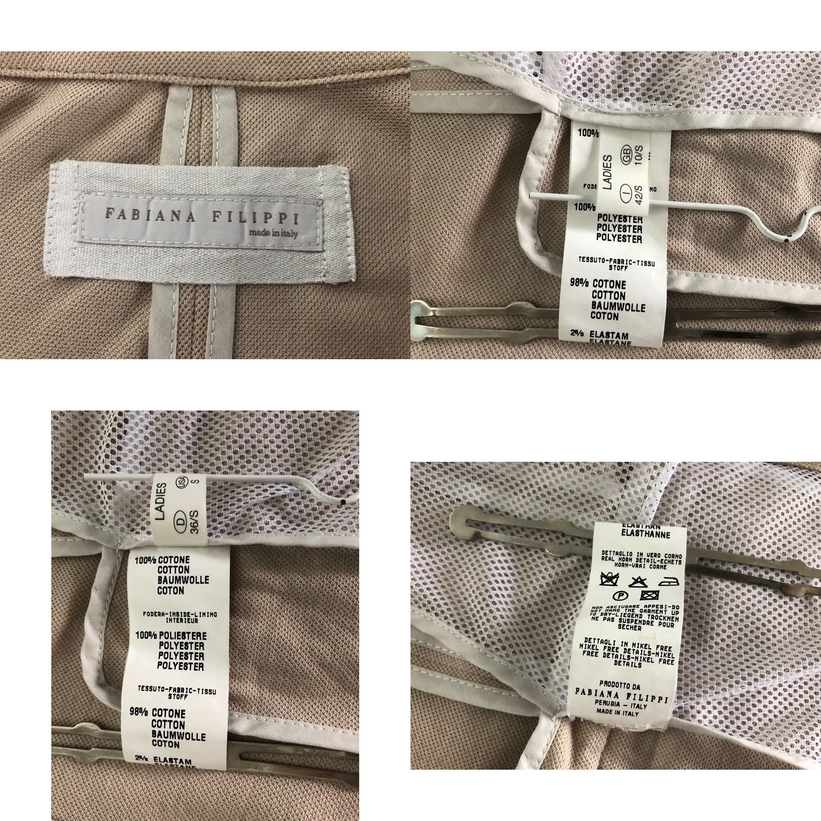 Fabiana Filippi Fabiana Filippi Blazer Shirt Women S Beige Cotton Size S / US 4 / IT 40 - 9 Thumbnail