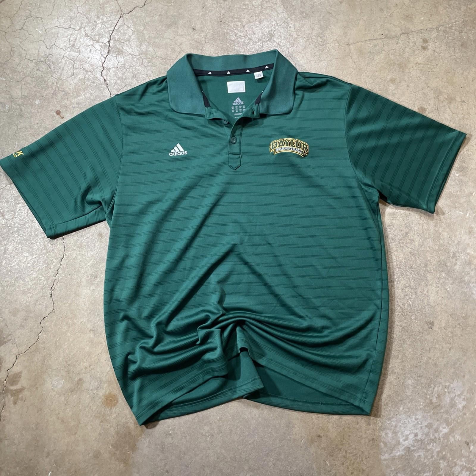 Adidas Baylor Bears Basketball Polo Shirt Mens 2XL Green Adidas Size ONE SIZE - 2 Thumbnail