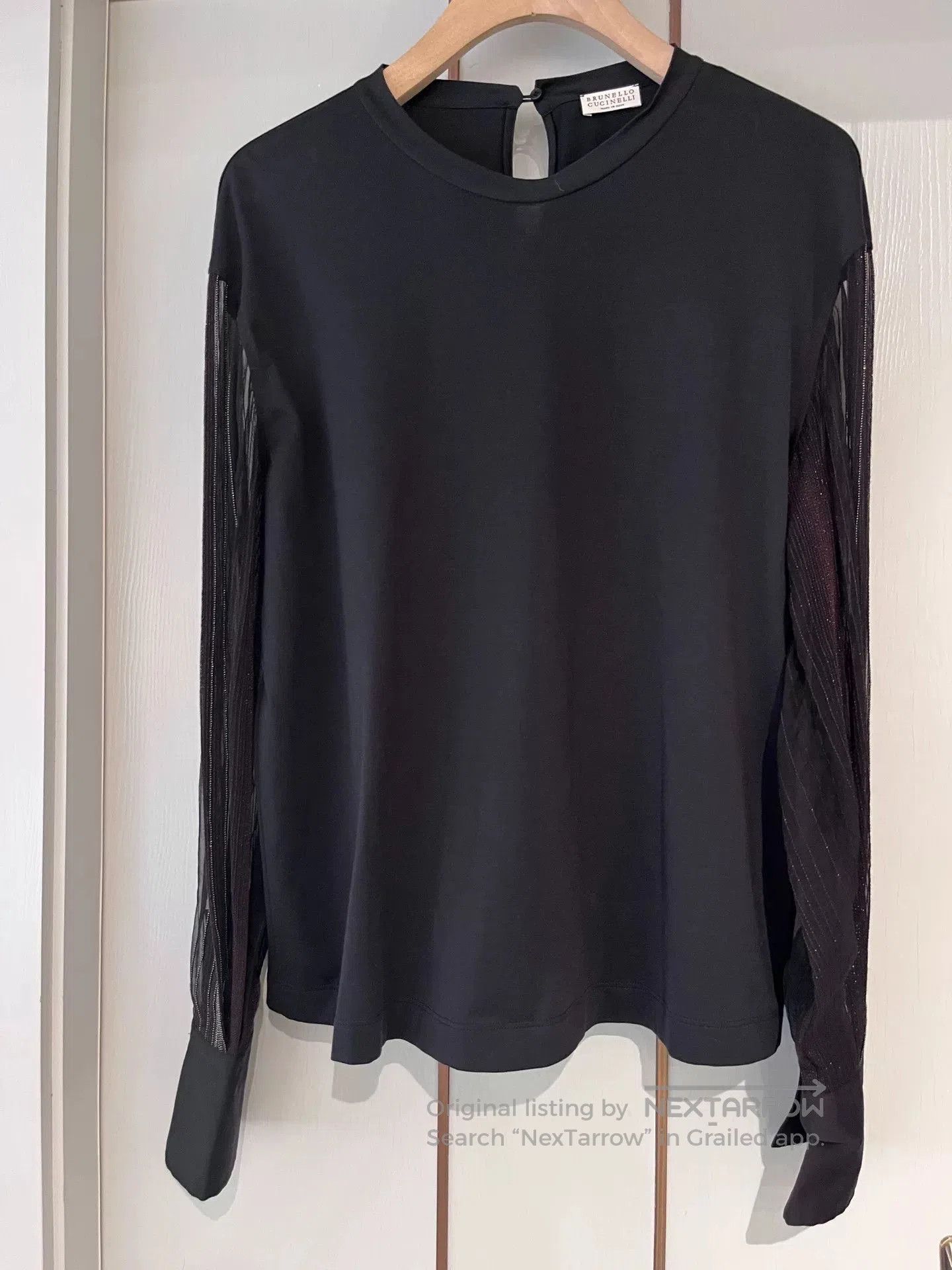 Brunello Cucinelli Brunello Cucinelli Organza Long-Sleeve Top. Size US L / EU 52-54 / 3 - 1 Thumbnail