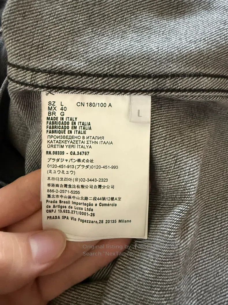Prada Prada Pocket metal triangle logo gray washed single-breast Size US L / EU 52-54 / 3 - 3 Thumbnail