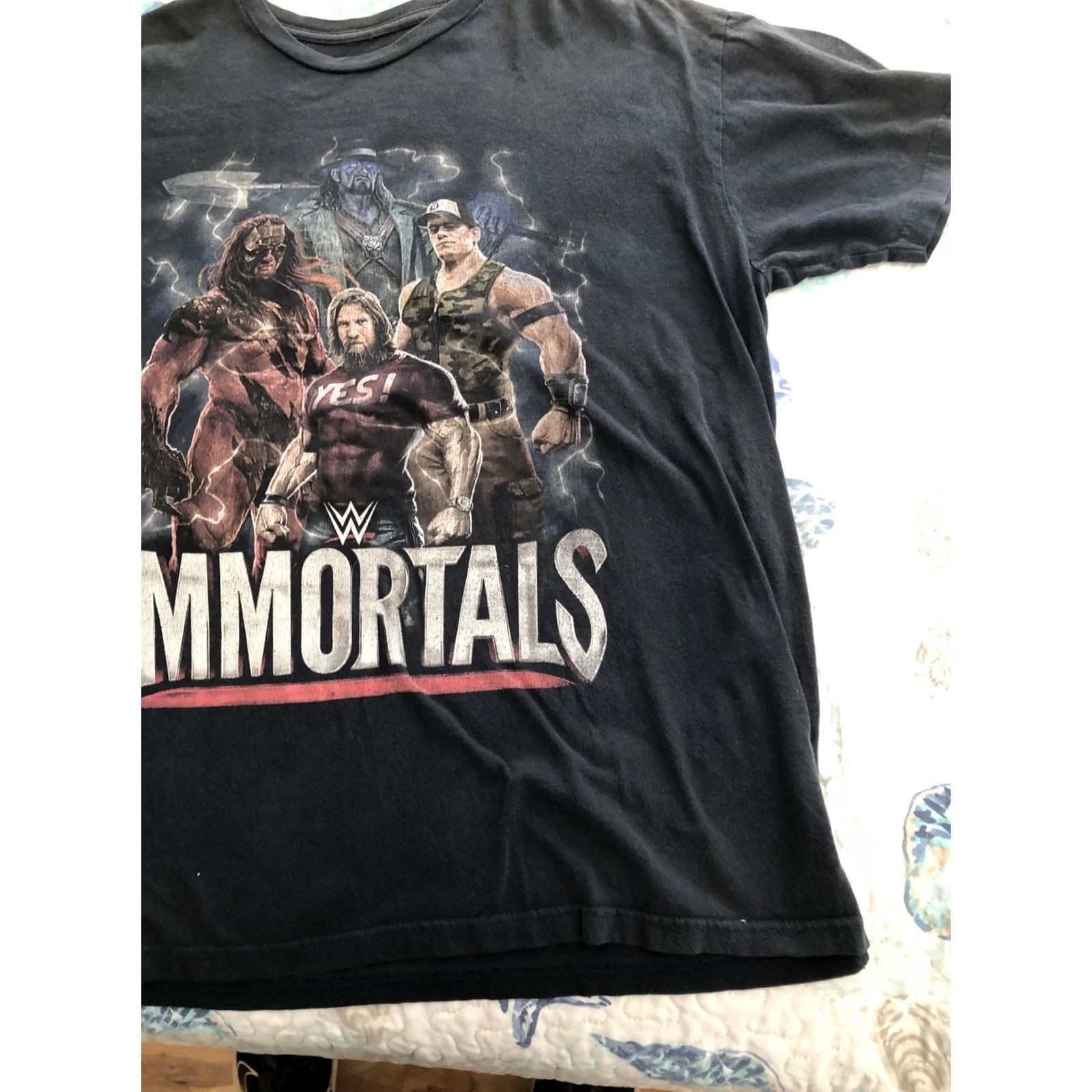 Etro LARGE WWE Immortals Cena Kane Undertaker T-shirt Punk Rock Retro WWF Short Sleeve Black 100% Cotton Men Graphic Tee Size US L / EU 52-54 / 3 - 7 Thumbnail