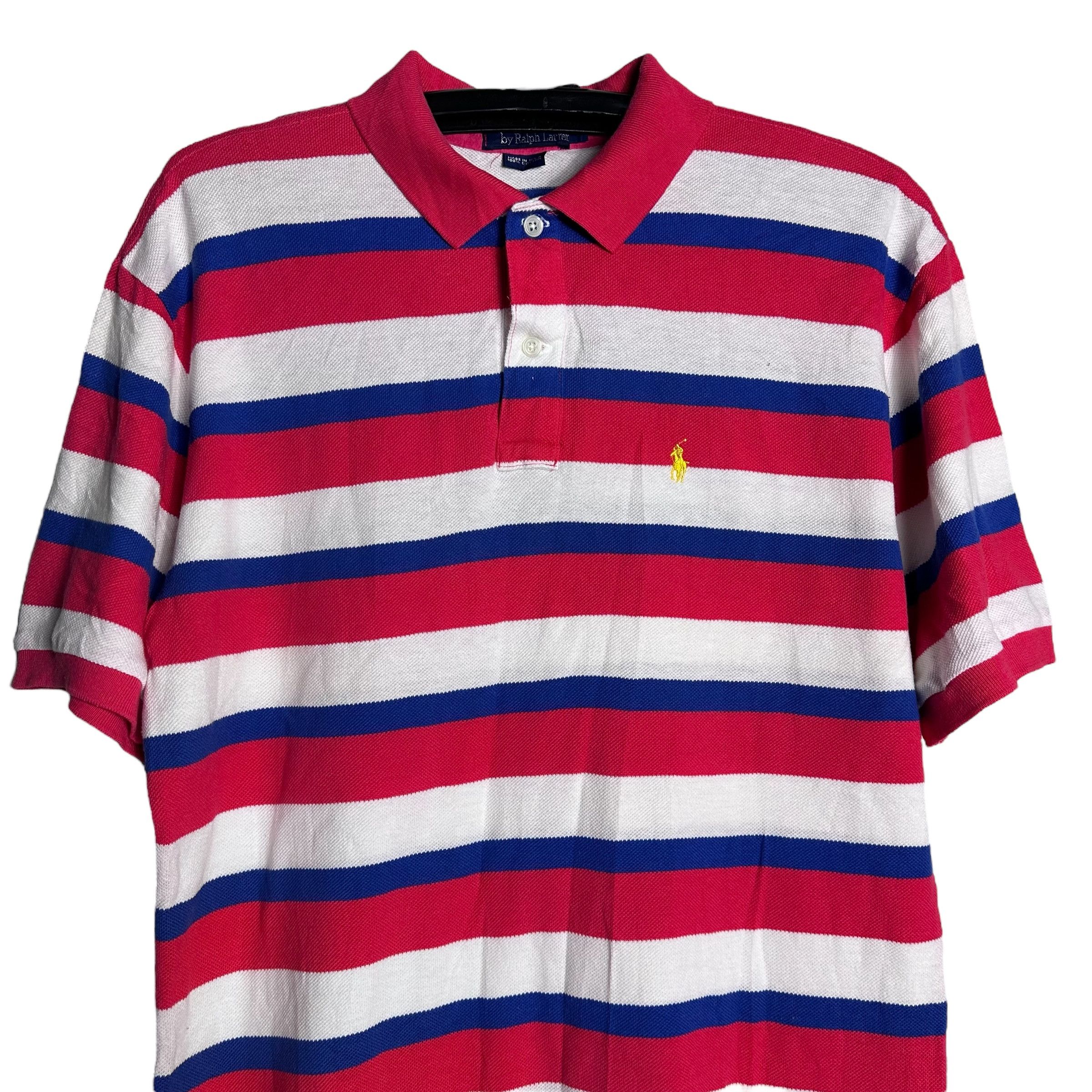 Polo Ralph Lauren 🔥RARE🔥Vintage Polo Ralph Lauren Striped Polo Shirt Size US M / EU 48-50 / 2 - 2 Thumbnail
