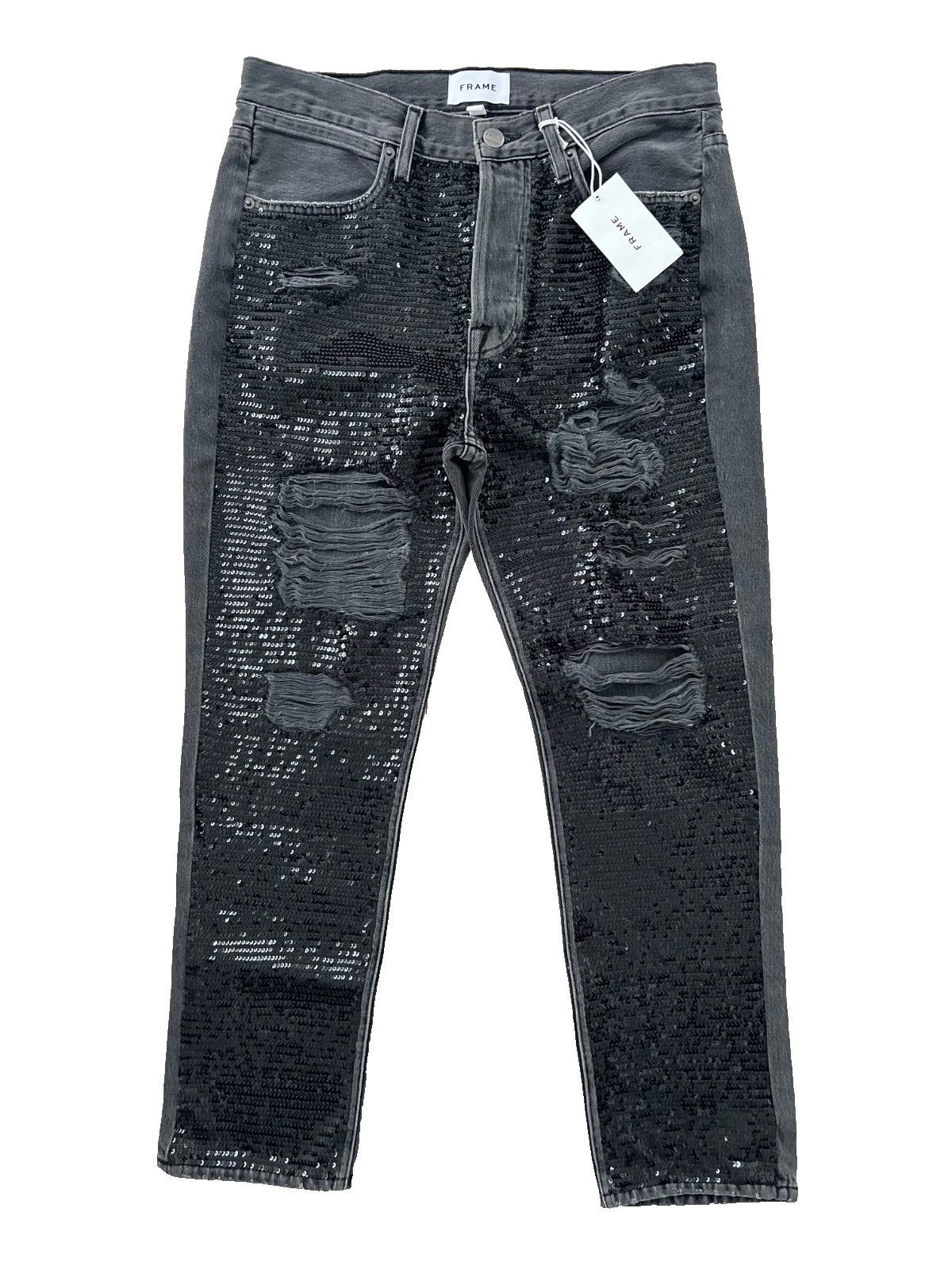 Frame *** Frame Sequin Ripped Jeans Basque Rips Jeans Black ( 27 ) Size 27" / US 4 / IT 40 - 5 Thumbnail