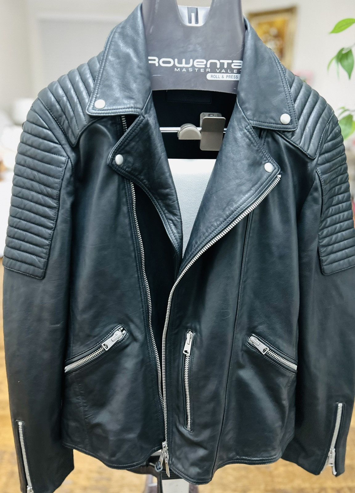 Estello leather biker jacket store