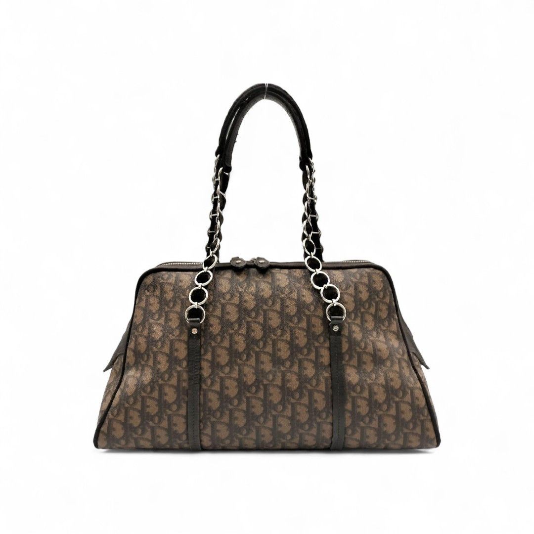 Dior Dior - Romatic Trotter Handbag Leather Monogram Brown Size ONE SIZE - 1 Thumbnail