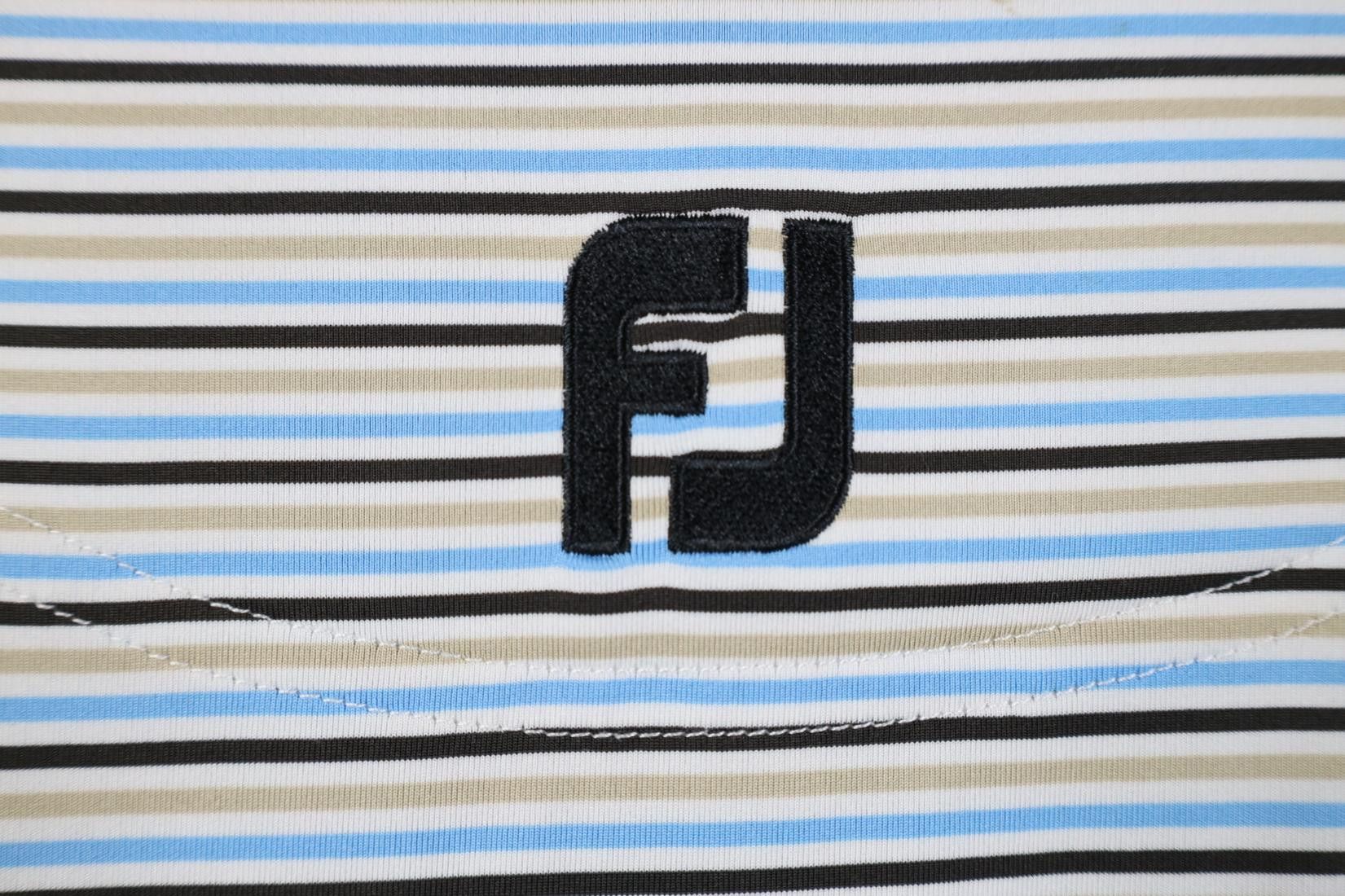 Footjoy FootJoy Embroidered Logo Striped Stretch Golf Polo Shirt Size US XXL / EU 58 / 5 - 9 Thumbnail