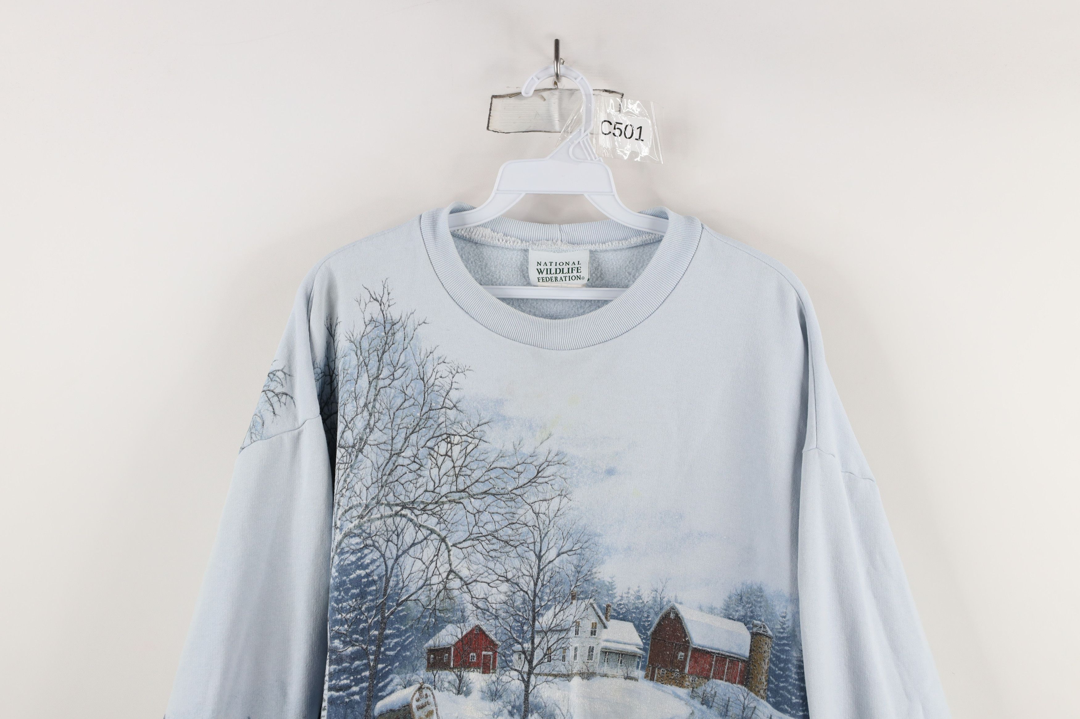 Vintage Vintage 90s Streetwear Christmas Farmhouse All Sweatshirt Size L / US 10 / IT 46 - 2 Thumbnail