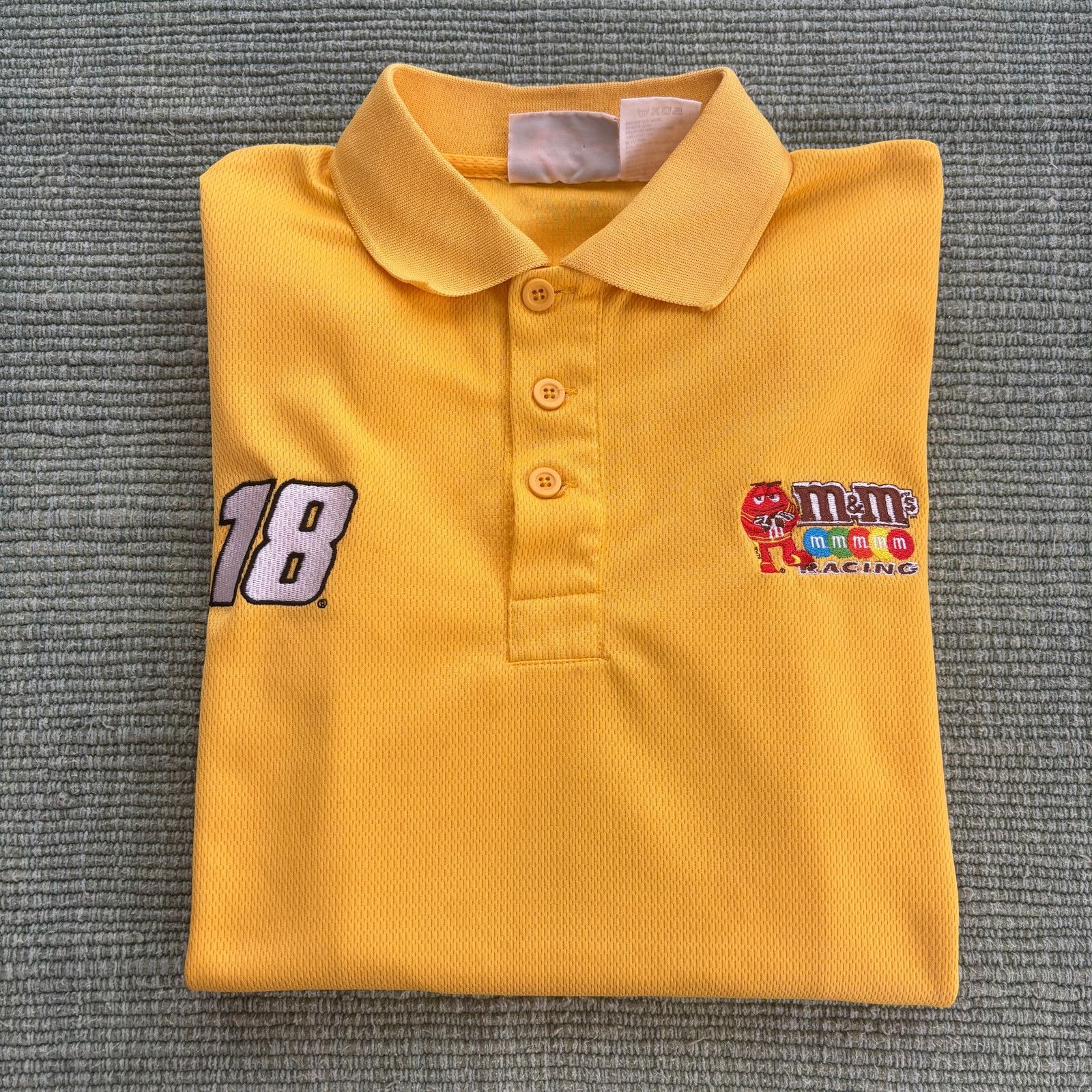 NASCAR × Vintage Vintage Y2K M&M's Branded Yellow NASCAR Polo Shirt Sz L/XL Size US L / EU 52-54 / 3 - 3 Thumbnail