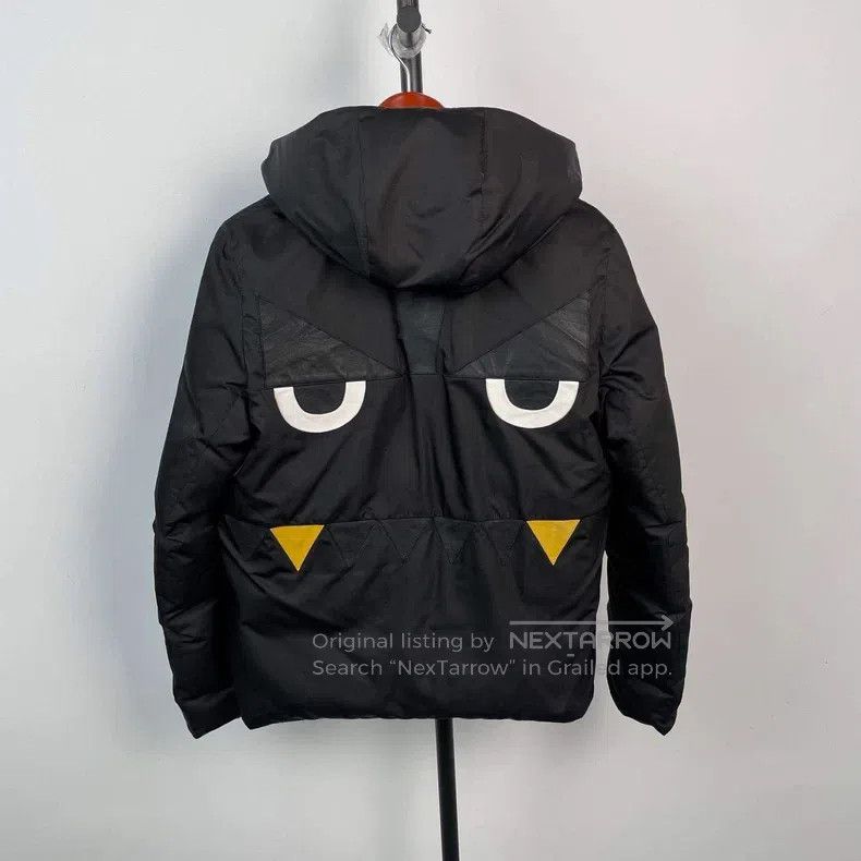 Fendi Fendi Dual Face Down Jacket with Little Monsters, Black an Size US M / EU 48-50 / 2 - 2 Thumbnail