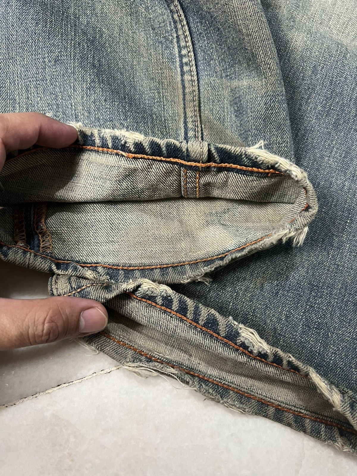 Japanese Brand × Levi's × Levi's Vintage Clothing 💥Crazy💥Vintage Levis 502 Mud Wash Distressed Jeans Very Rare Size US 31 - 15 Thumbnail