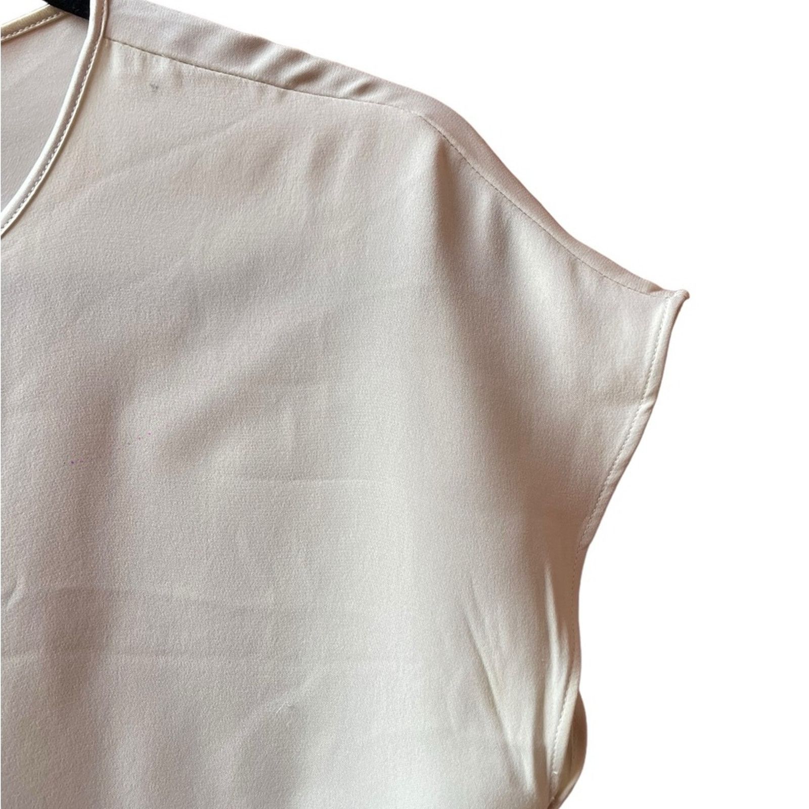 Other Jenni Kanye blouse White 100% Silk Sleeveless Top, Women XS Size XS / US 0-2 / IT 36-38 - 4 Thumbnail