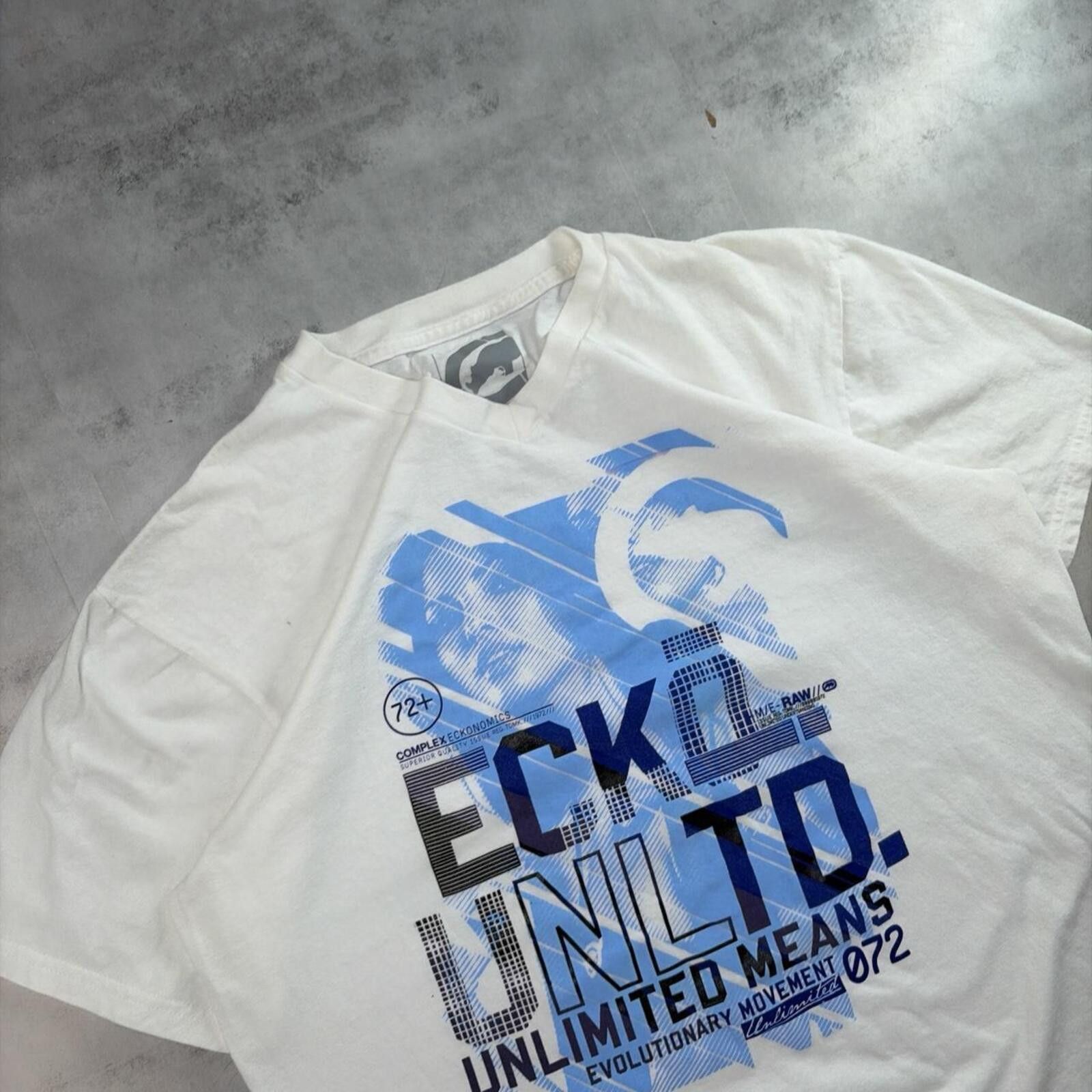 Ecko Unltd. Y2K White Ecko Unltd Grunge Skater T-Shirt Size US XL / EU 56 / 4 - 5 Thumbnail