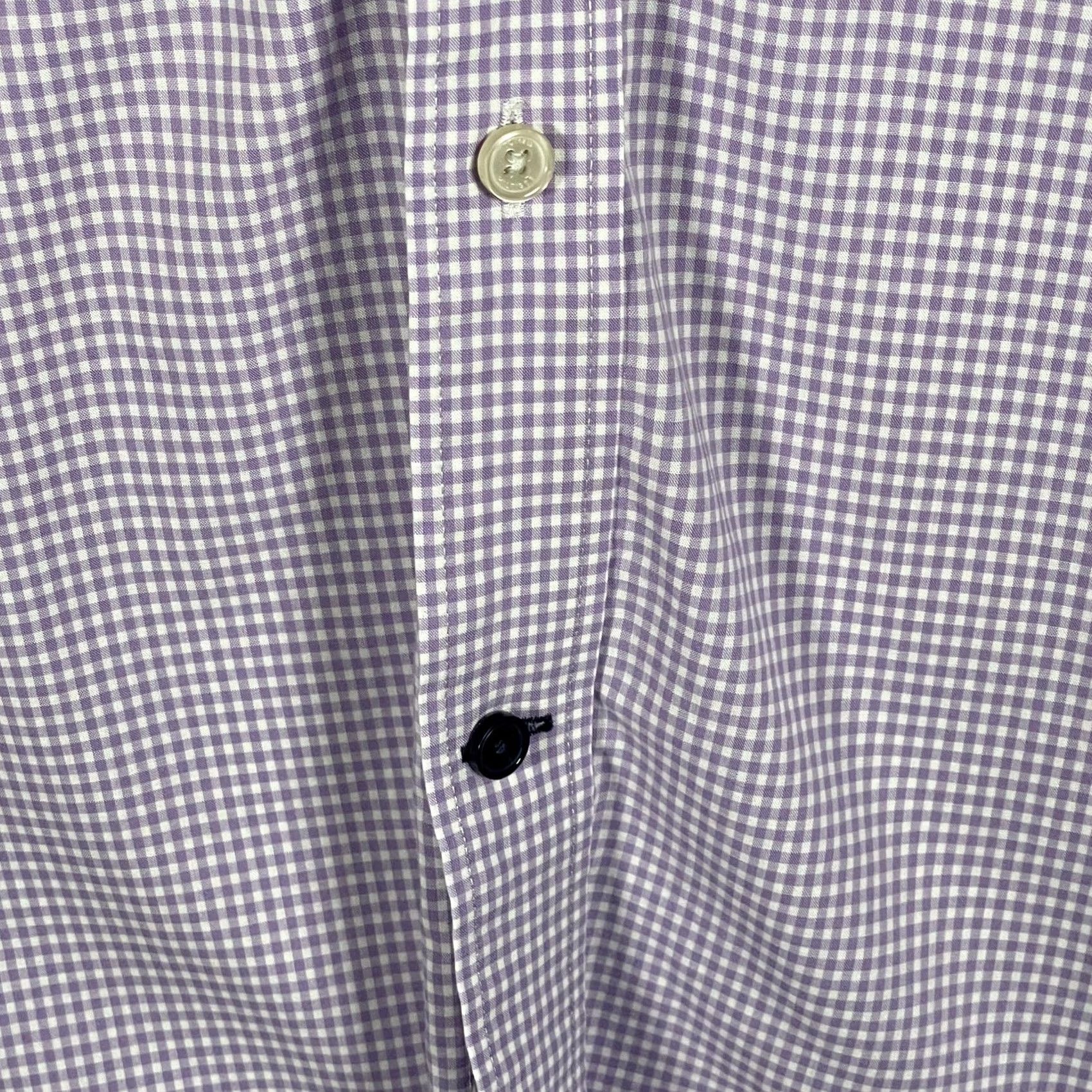 Tommy Hilfiger Tommy Hilfiger Shirt Mens 2XL Purple Gingham Dress Button Down Wrinkle Free Size 48R - 4 Thumbnail