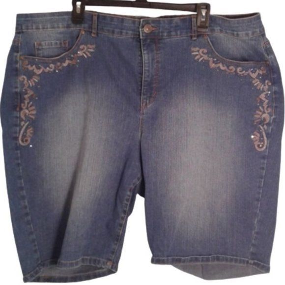 Gloria Vanderbilt Gloria Vanderbilt Size 24W Shorts Womens Plus Denim Jeans Je Size 42" / US 20 - 1 Thumbnail