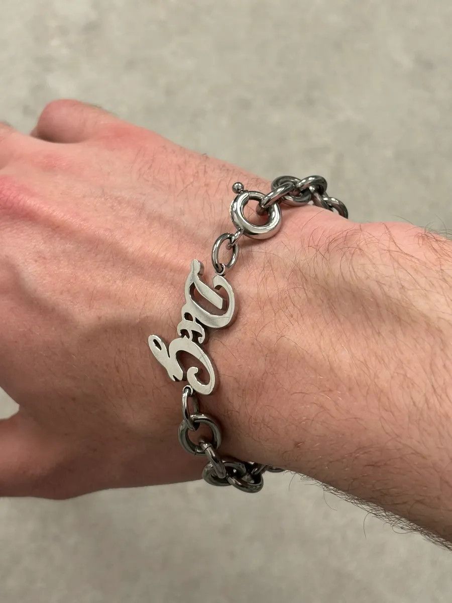 Dolce & Gabbana AW2005 Dolce & Gabbana Silver Metal Chain Logo Bracelet Size ONE SIZE - 2 Thumbnail