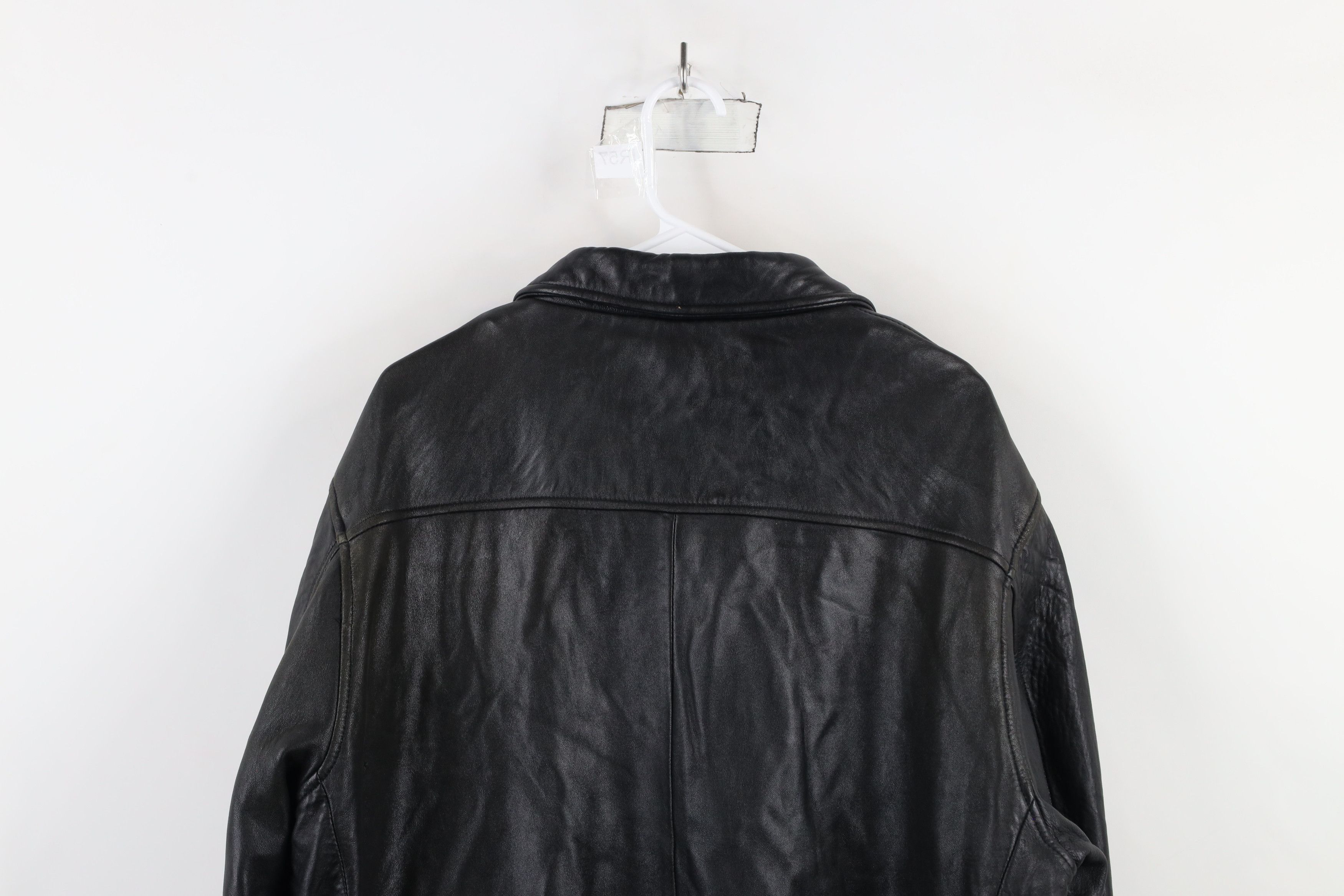 Vintage Vintage 90s Streetwear Quilted Soft Leather Bomber Jacket Size US XXL / EU 58 / 5 - 14 Thumbnail