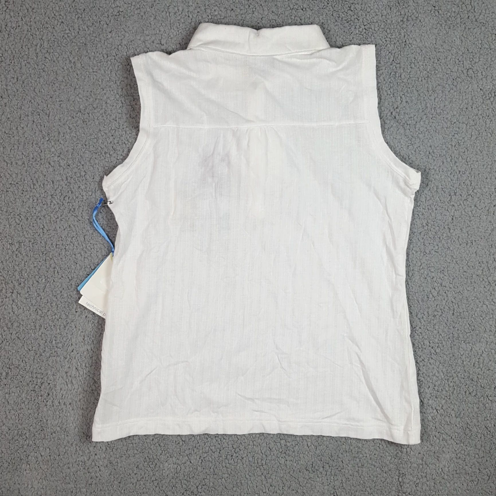 Vintage VINTAGE LIJA Polo Shirt Women's XL Tennis Golf Sleeveless Collared White Bamboo Rayon Shirt Athletic Shirt Size XL / US 12-14 / IT 48-50 - 7 Thumbnail