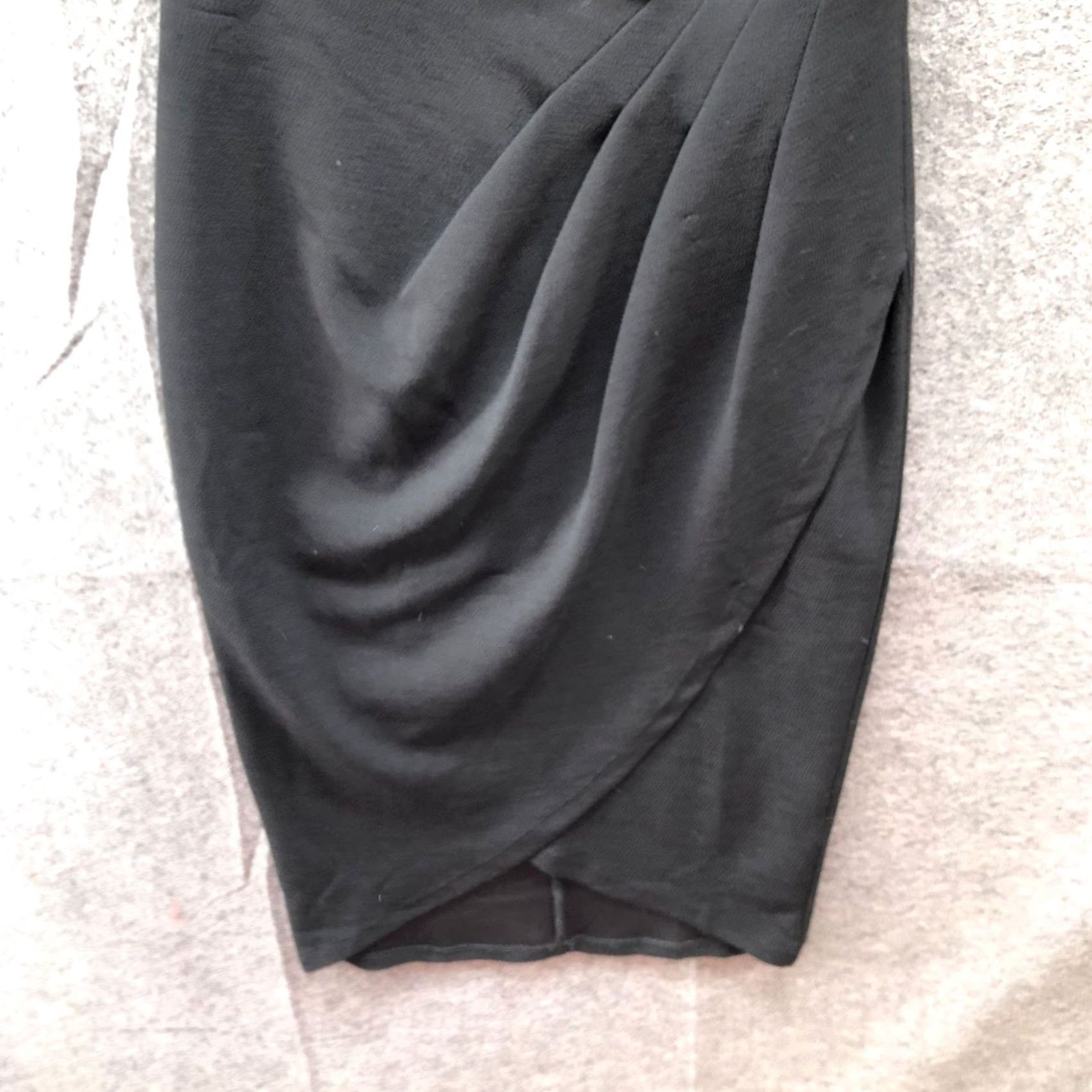White House Black Market VINTAGE? No — White House Black Market Sleeveles Sheath Dress Womens 2 Black Drape Pleated Shirt? Size XS / US 0-2 / IT 36-38 - 4 Thumbnail