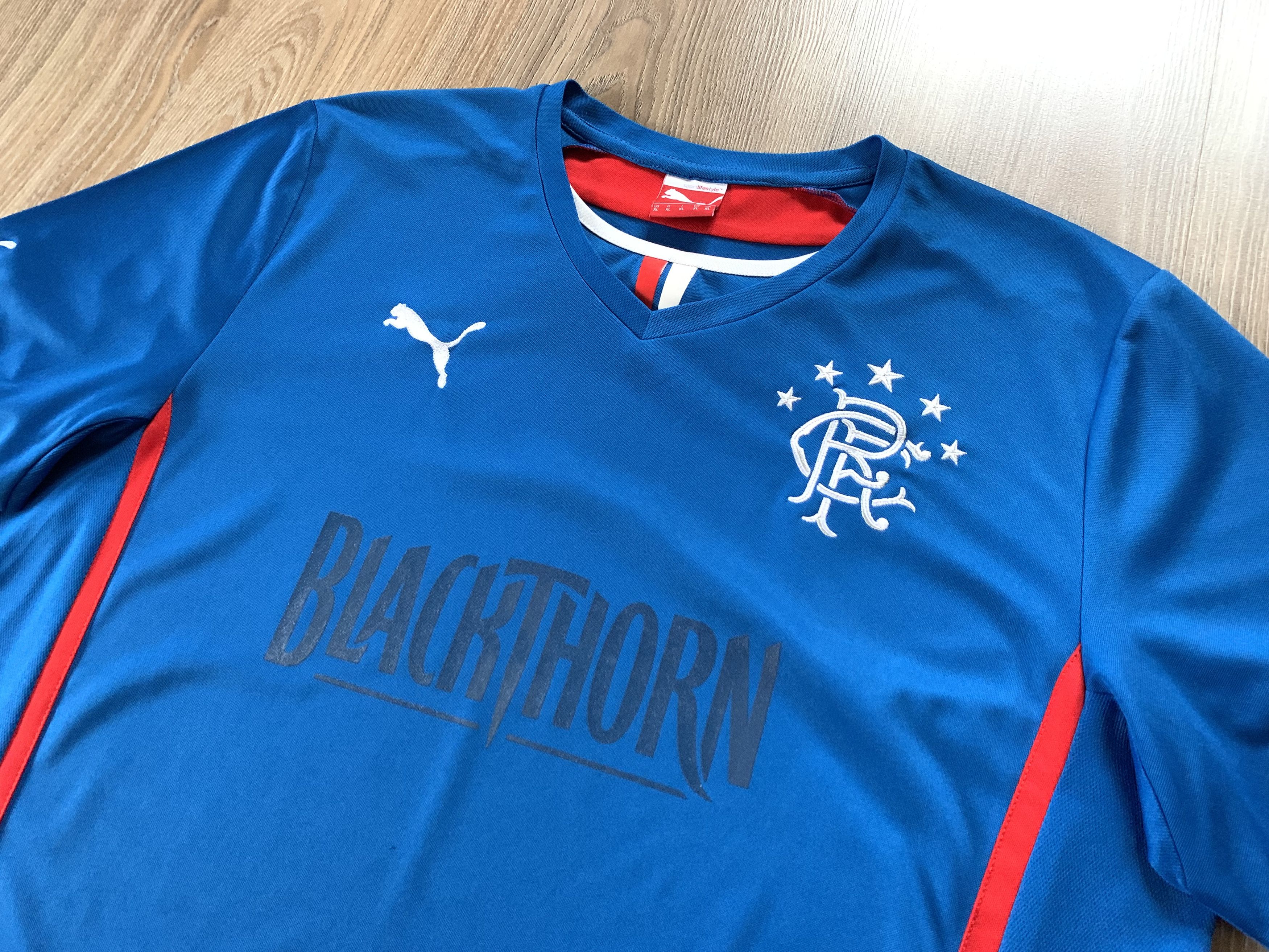 Puma × Vintage Vintage Puma Rangers Home Football Shirt 2013-2014 Size US XL / EU 56 / 4 - 5 Thumbnail