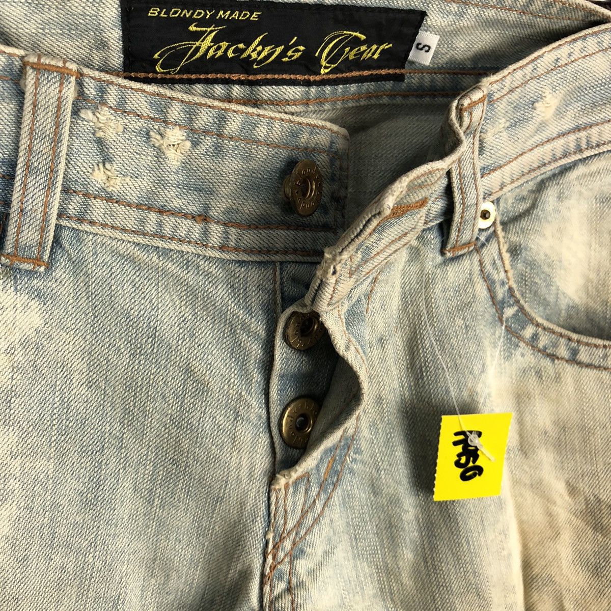 Japanese Brand Jacky Gear japan Blue ripped Distressed Denim Pants #A950 Size US 30 / EU 46 - 13 Thumbnail
