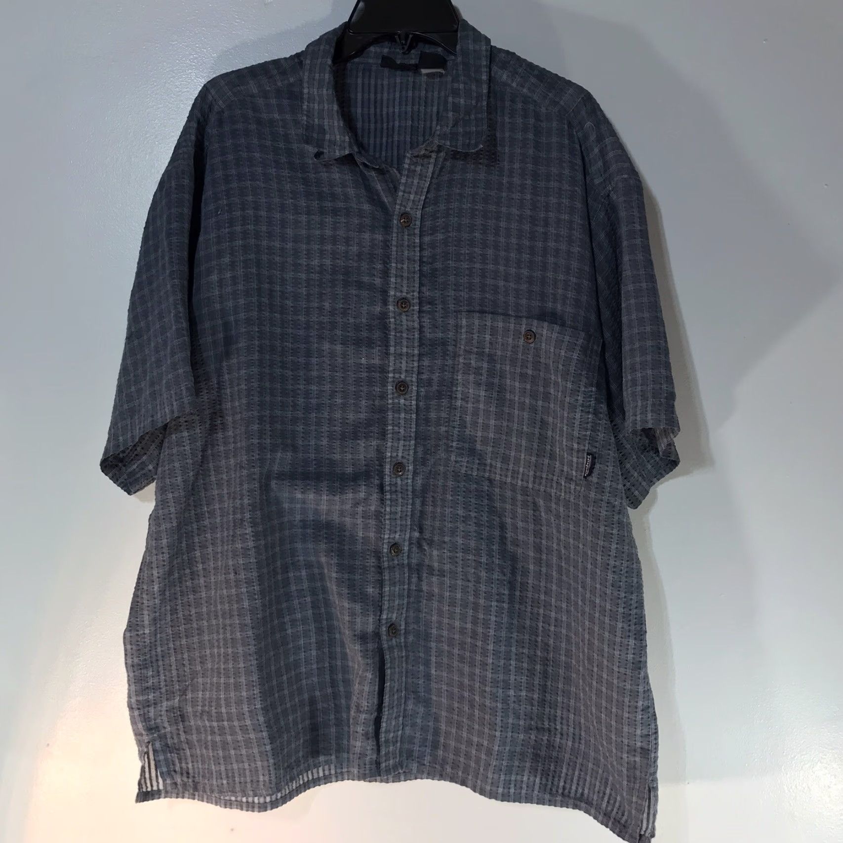 Patagonia Patagonia Button Up Mens Size L Gray/Wht Plaid Organic Cotton Button Up Size US L / EU 52-54 / 3 - 2 Thumbnail