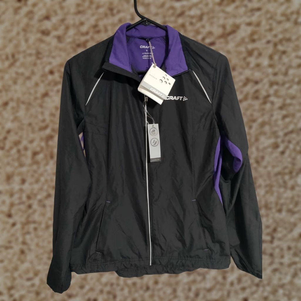 Vintage Craft Ladies Active Run Jacket S Black Purple L3 Protection Zip Womens Size S / US 4 / IT 40 - 1 Thumbnail