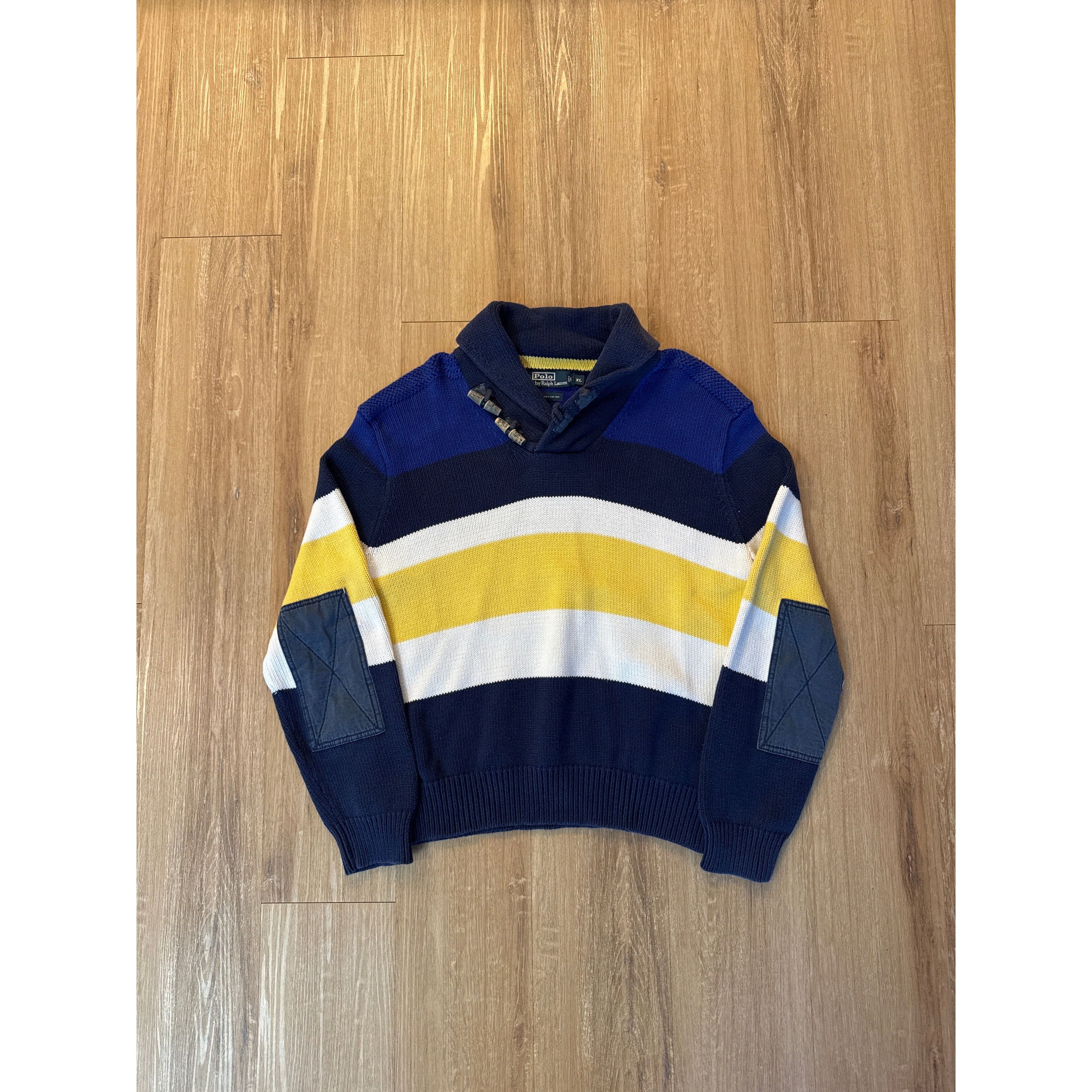 Other Vintage Polo Ralph Lauren Toggle Shawl Blue Navy Cotton Elbo Size US XL / EU 56 / 4 - 1 Thumbnail