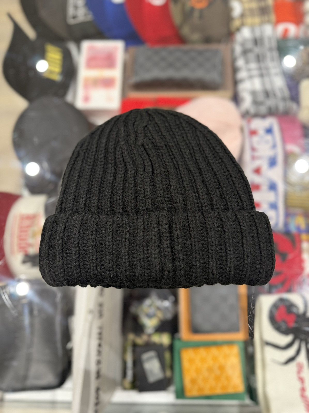 Supreme Supreme Chunky Rip Classic Logo Beanie Black Size ONE SIZE - 2 Thumbnail