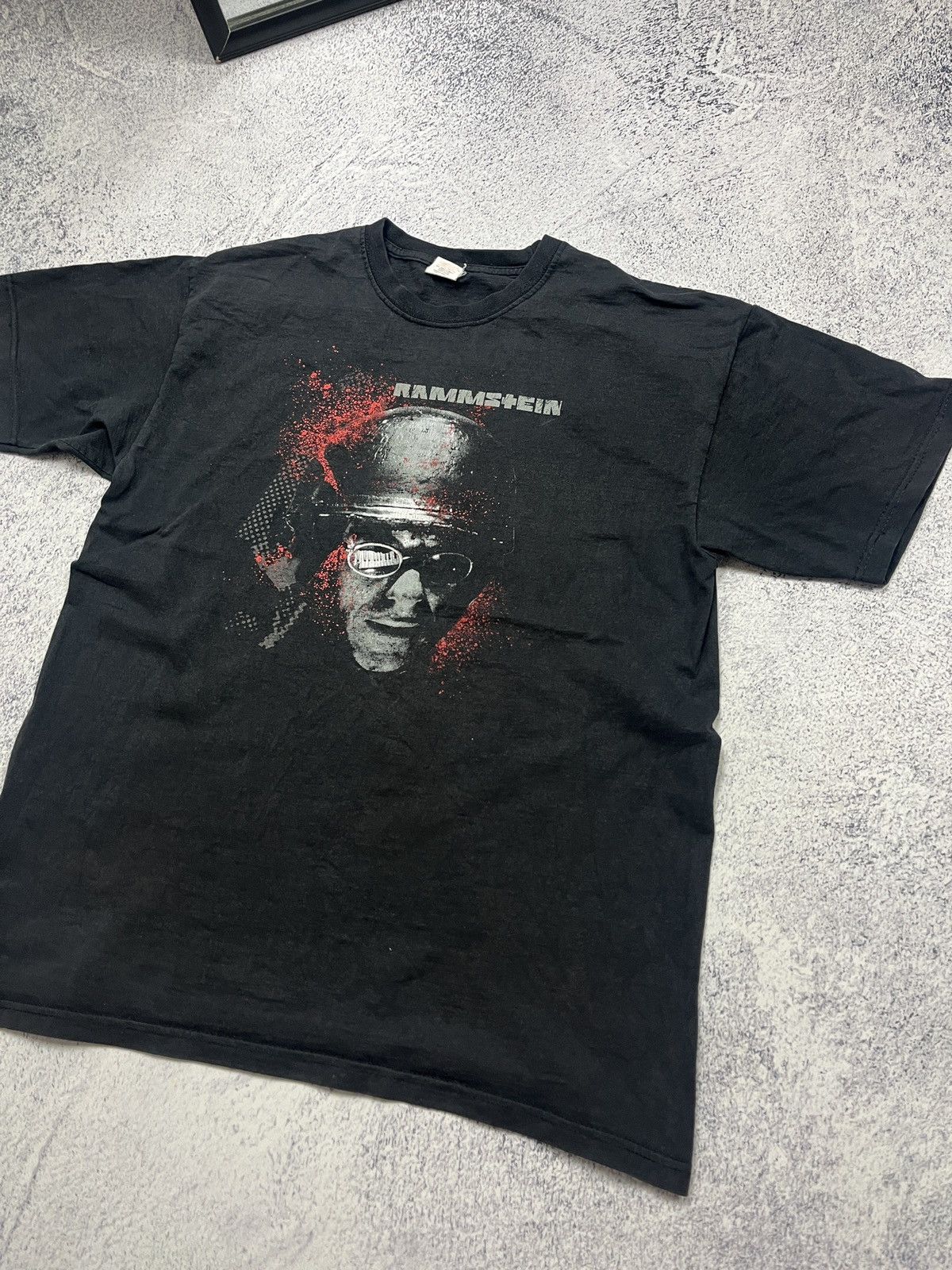 Band Tees × Vintage Vintage 00’s Rammstein Big Graphic Logo Helmet T-Shirt Rare Size US L / EU 52-54 / 3 - 3 Thumbnail