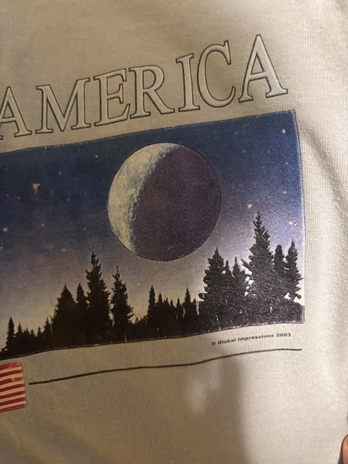 Vintage Vintage Moose Moon Nature T-Shirt Men's L Blue Screen Stars Size US L / EU 52-54 / 3 - 4 Thumbnail