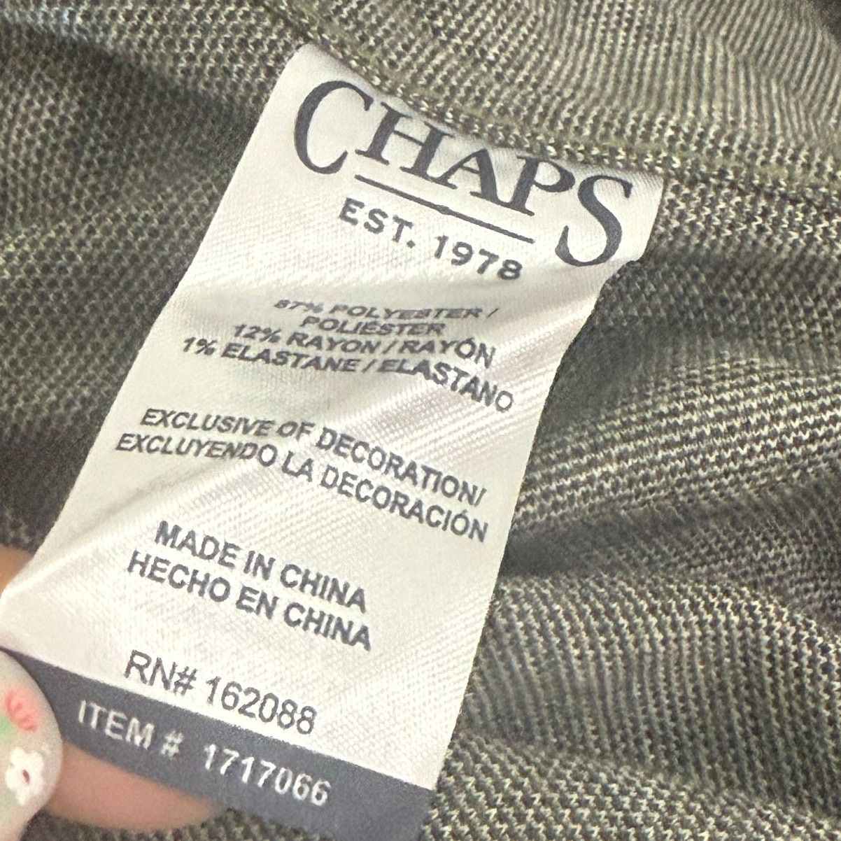 Other Chaps Knit Flannel Shirt Button Up Stretch Green Small Size US S / EU 44-46 / 1 - 7 Thumbnail