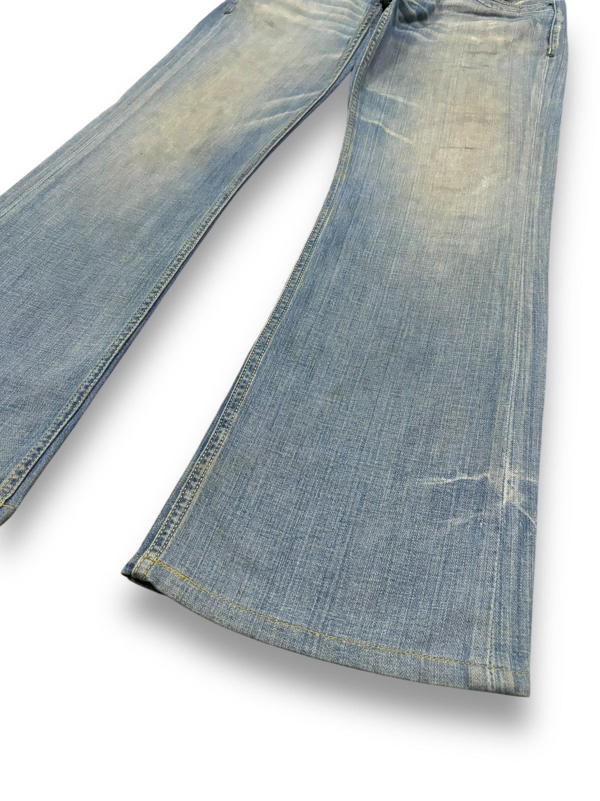 Tornado Mart Vintage Taverniti Sacha Mud Wash Flare Distressed Jeans Size US 32 / EU 48 - 10 Thumbnail