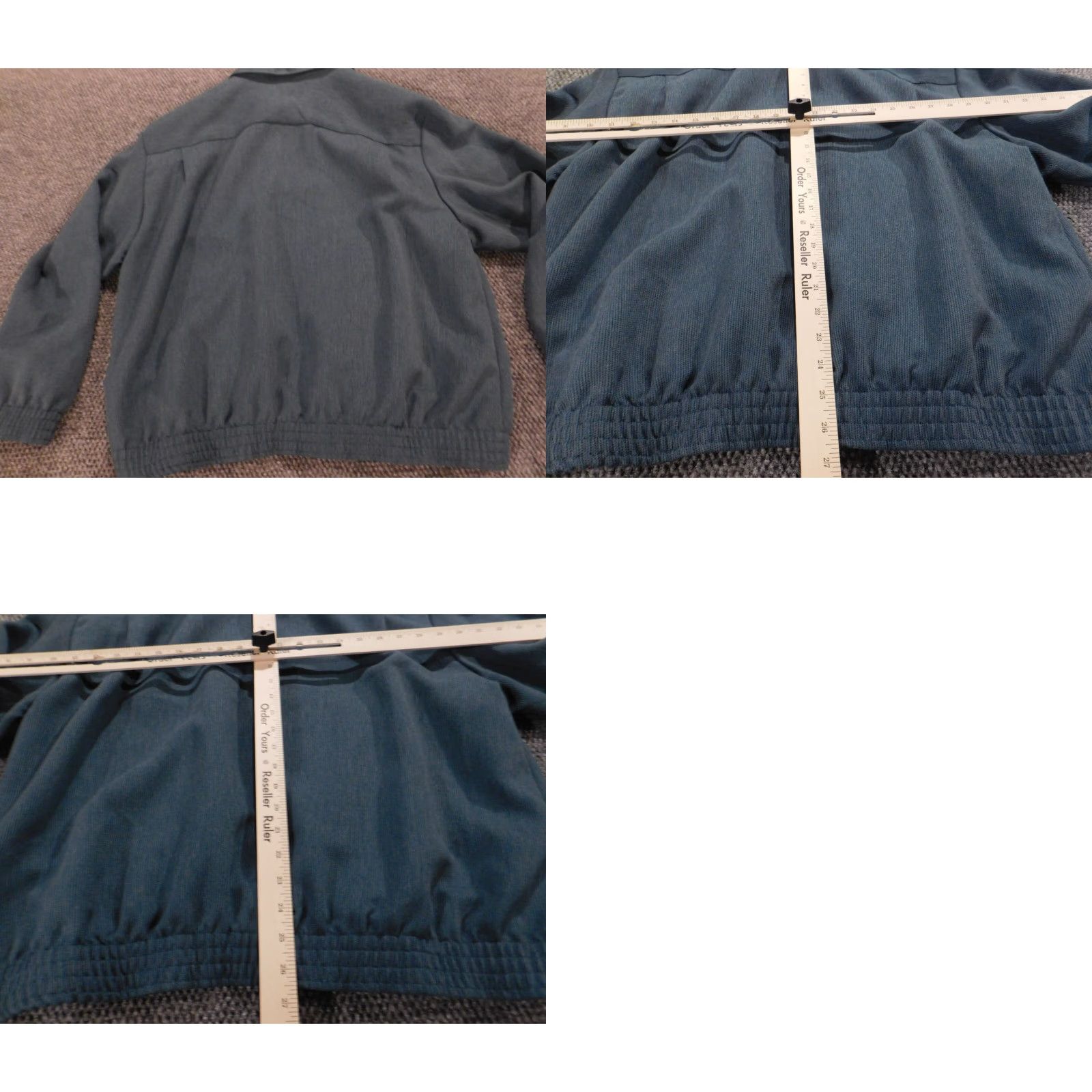 Vintage Alfred Dunner Womens Jacket Plus 18 Green Button stretch Casual Knit Embroidered Solid Long Sleeve Mid-Length Fall Spring Mens Women Boys Girls Size XXL / US 16-18 / IT 52-54 - 8 Thumbnail