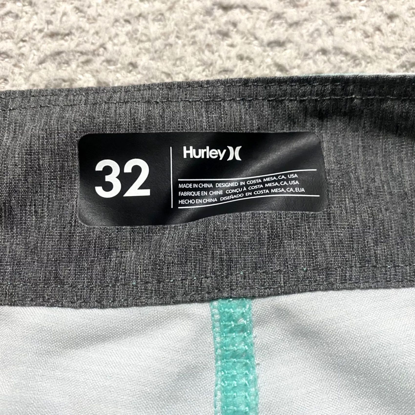 Hurley Hurley Mens Bermuda Shorts 32 Multicolor Striped Beach Casual Inseam 8" Pockets Hawaiian Outdoor Beach Theme Summer Spring Mens Size US 32 / EU 48 - 3 Thumbnail