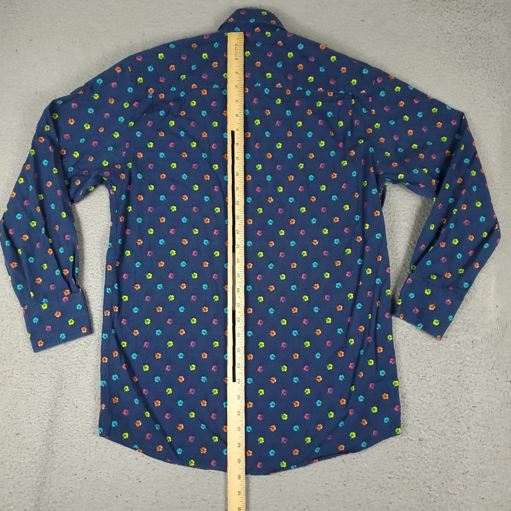 Luchiano Visconti Luchiano Visconti Shirt Mens Size Small Blue Floral Casual Button Up Long Sleeve Size US S / EU 44-46 / 1 - 4 Thumbnail