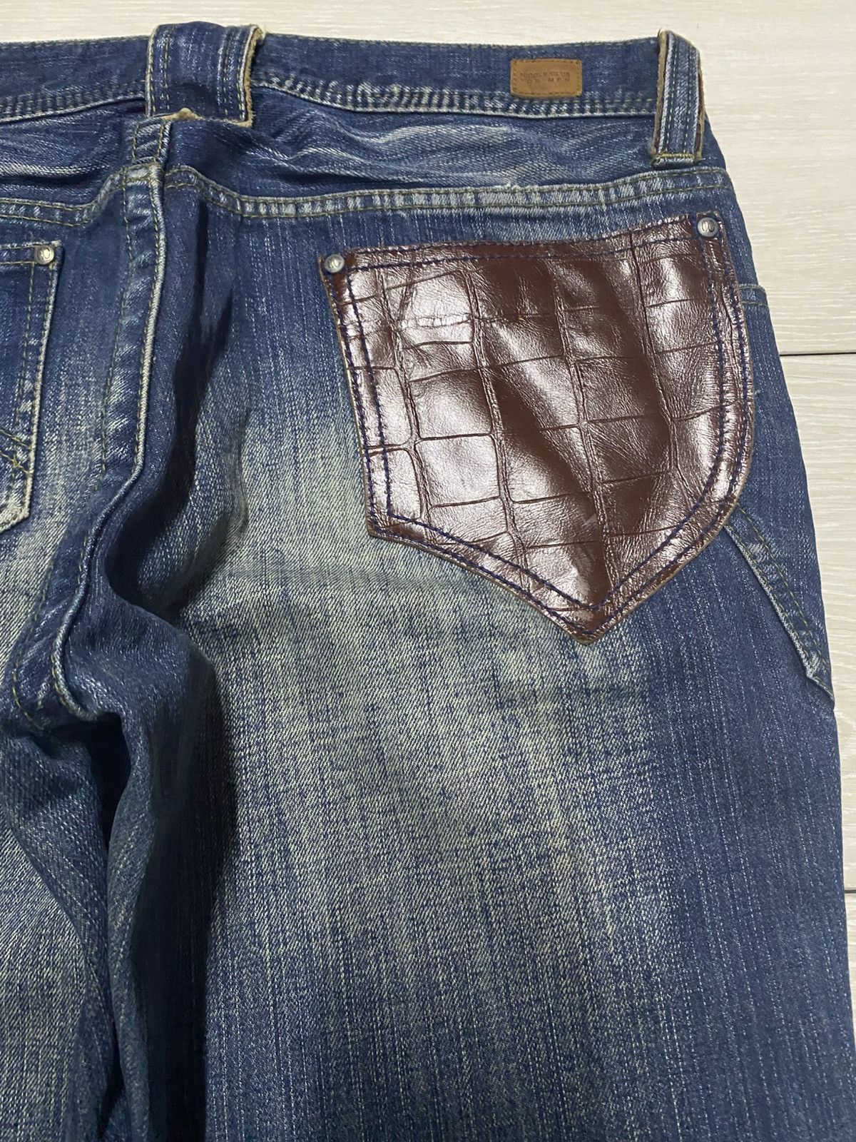 If Six Was Nine Vintage Nicole Club For Men Distressed BootCut Flare Jeans Size US 33 - 12 Thumbnail