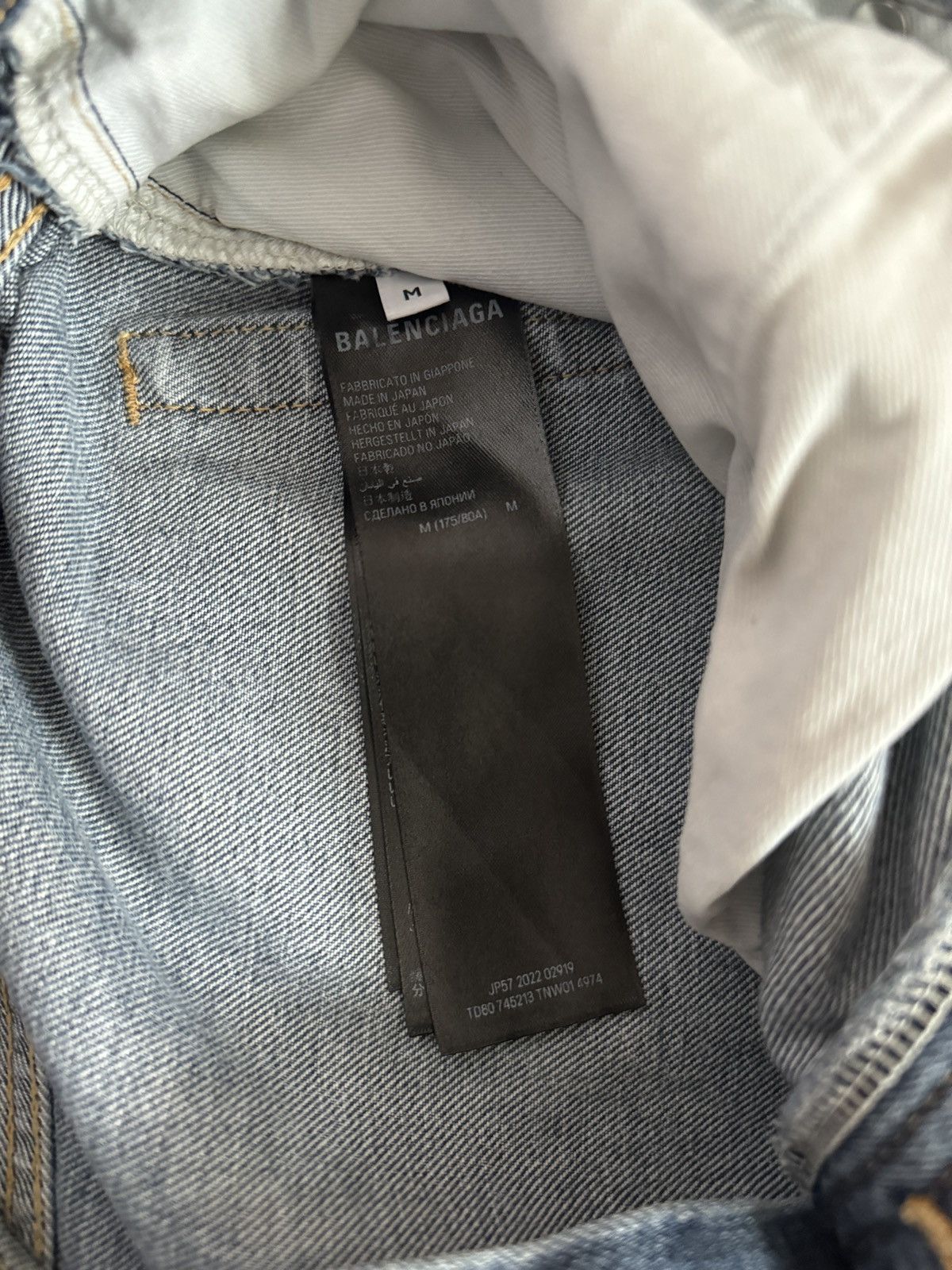 Balenciaga *RARE* Balenciaga SS23 Mud Oil Spilled Denim Baggy Version Size US 32 / EU 48 - 9 Thumbnail