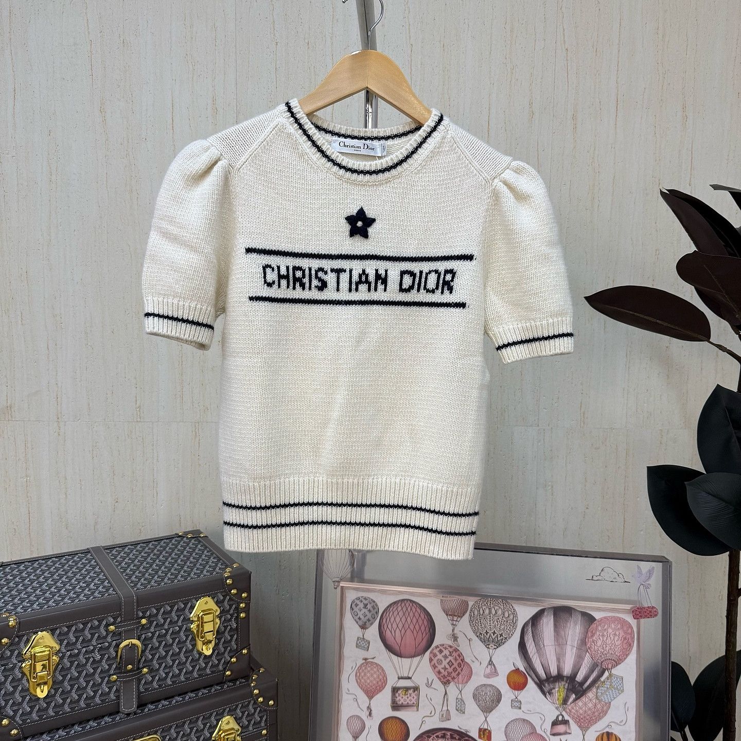 Dior Dior Logo Short Sleeve Knit Sweater Size 40 Size M / US 6-8 / IT 42-44 - 1 Thumbnail