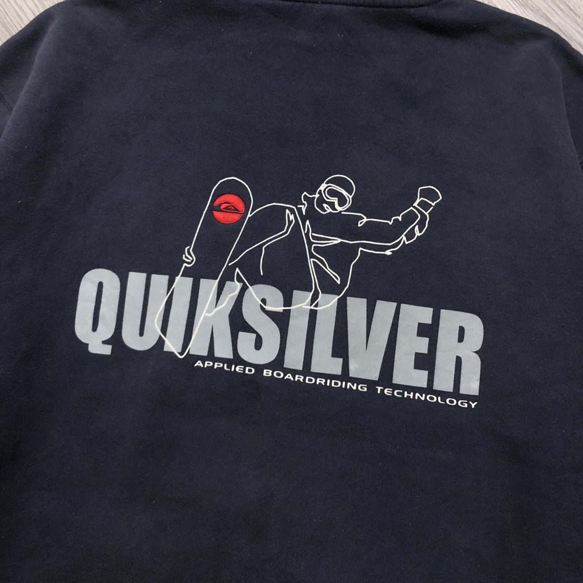 Quiksilver 2000s Quiksilver Boardriding Big Logo Ziphoodie Navy Size US XL / EU 56 / 4 - 3 Thumbnail