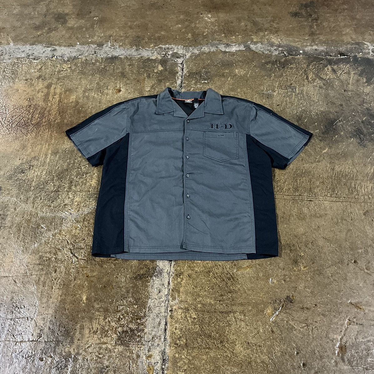 Harley Davidson × Vintage Harley Davidson Vintage Y2K Mechanic Button Up Shirt Biker Size US XXL / EU 58 / 5 - 2 Thumbnail